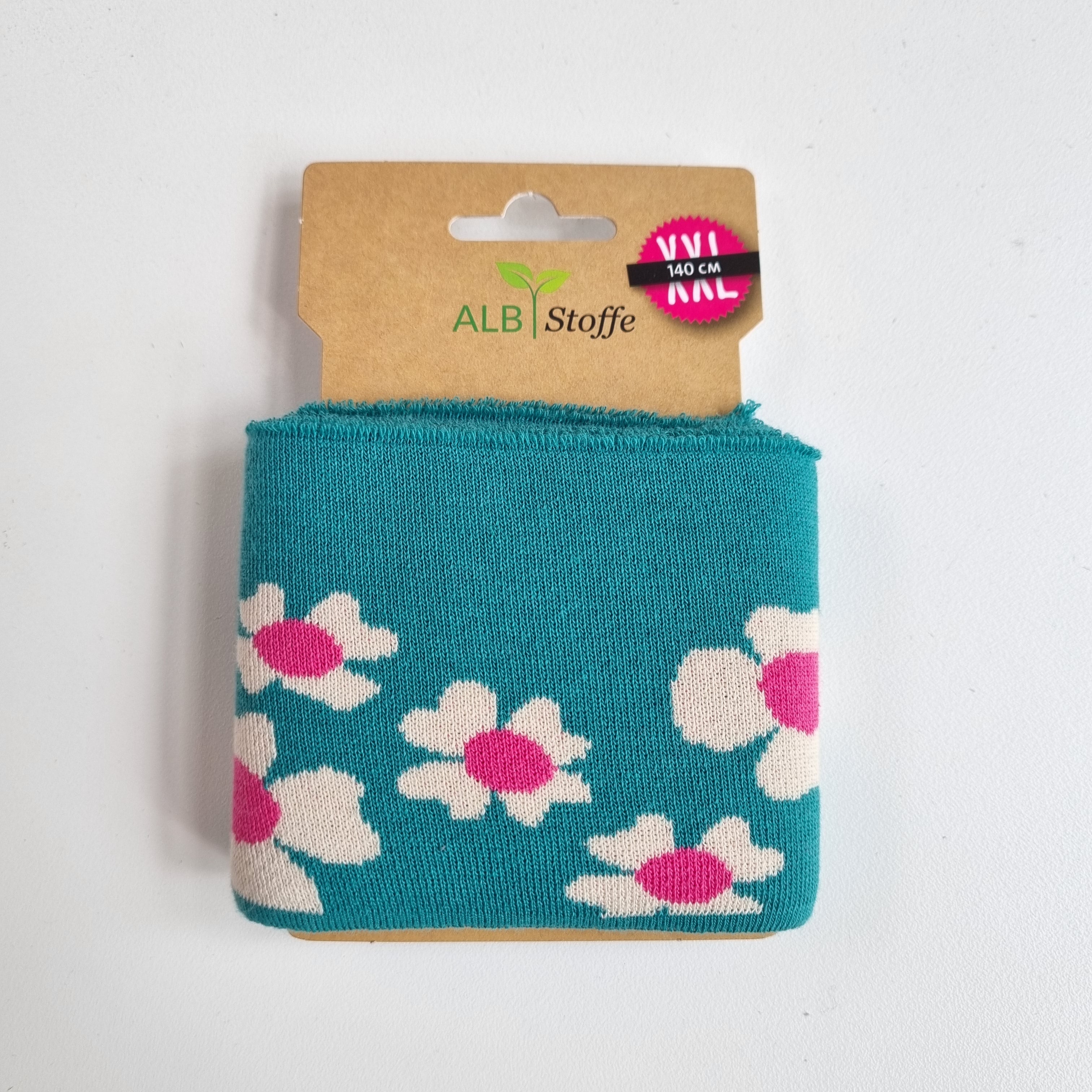 Fertigbündchen mit Blumen Bündchen Fertigbündchen, cuffs Malu Stoffhaus - Nähschule - Atelier Malu - Stoffhaus