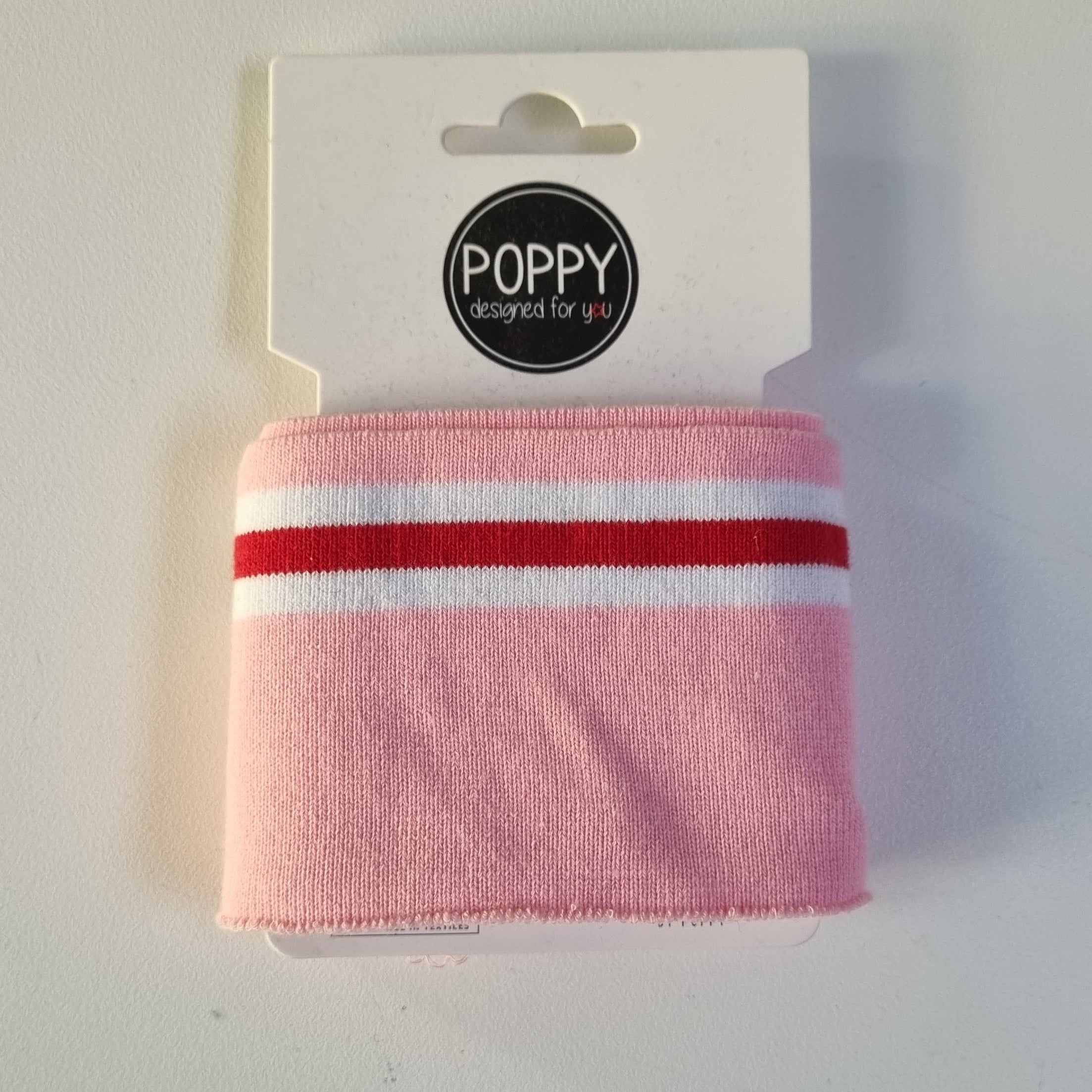 Fertigbündchen mit Streifen viele Farben Bündchen Fertigbündchen, cuffs Malu Stoffhaus rosa Malu - Stoffhaus