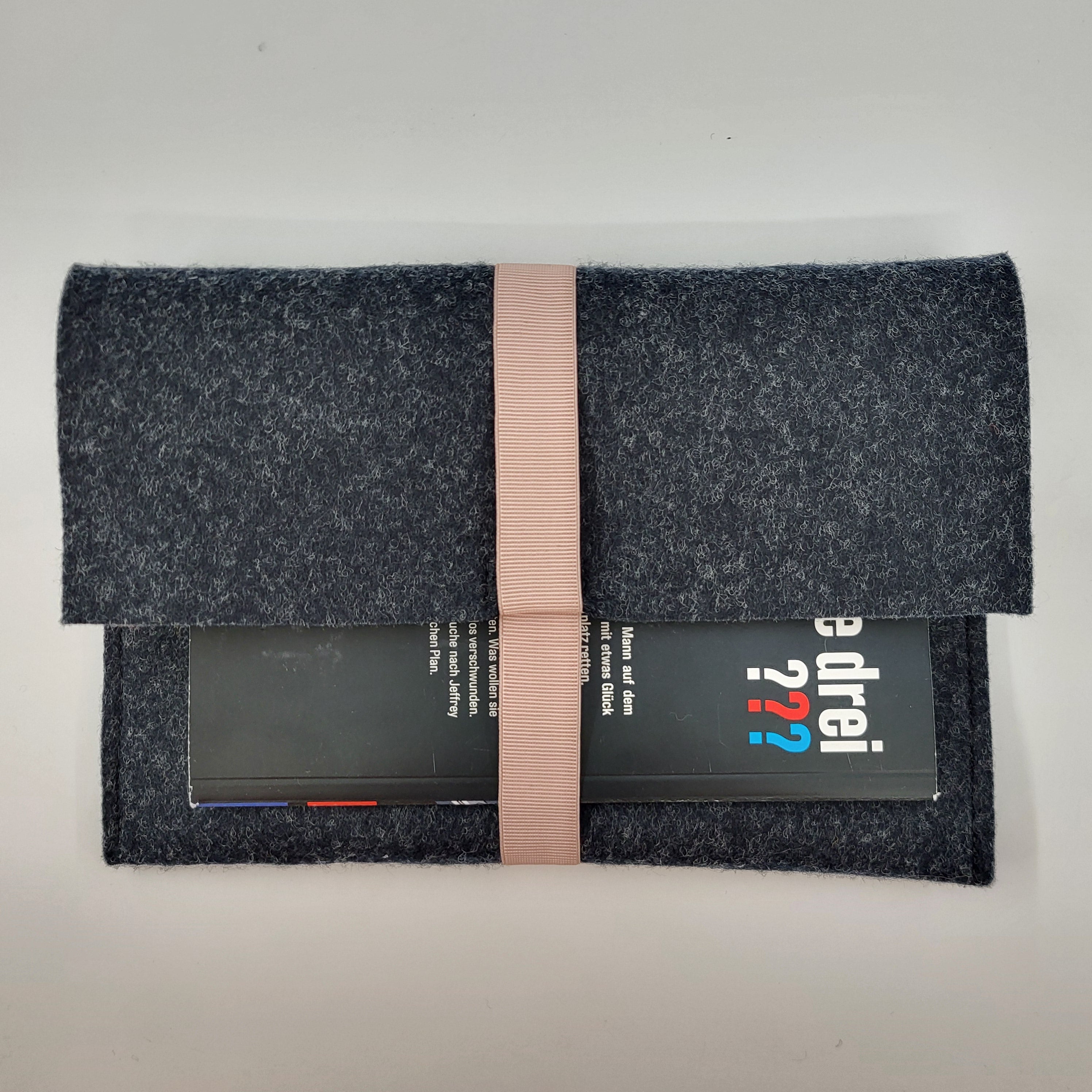 Filzmäppchen antrazith Malu Stoffhaus - Nähschule - Atelier Malu - Stoffhaus