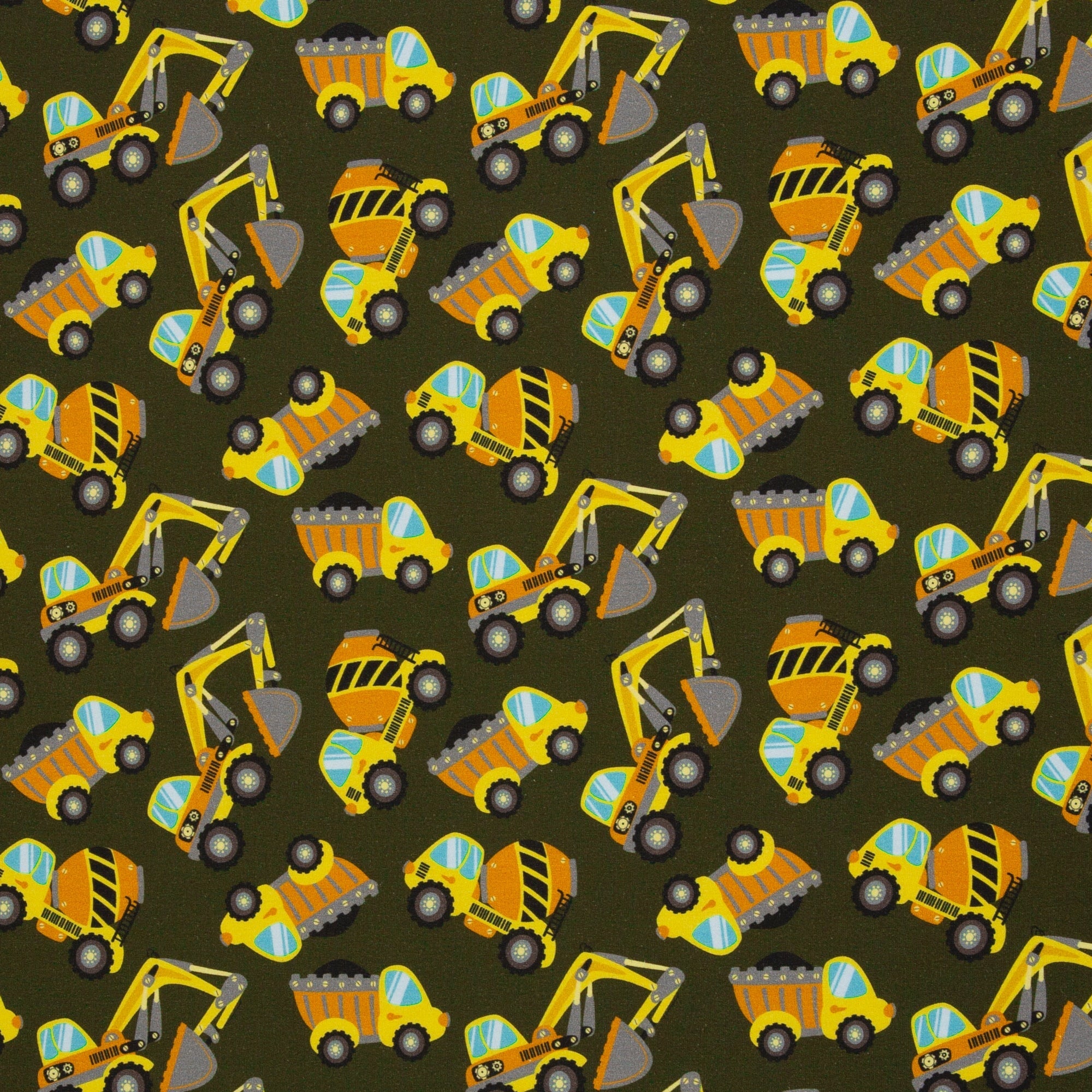 French Terry Baustellenfahrzeuge jersey, neu Swafing Malu - Stoffhaus