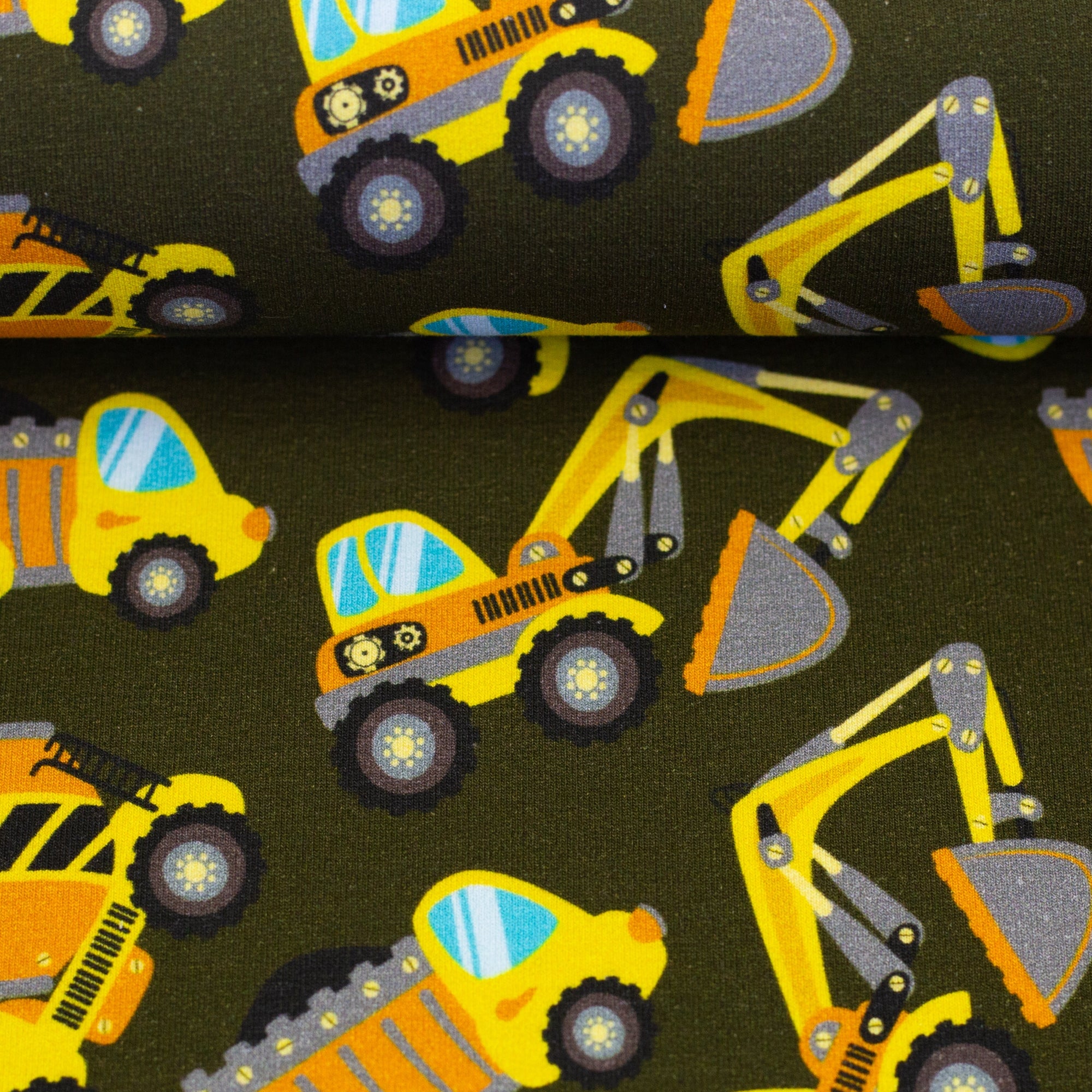 French Terry Baustellenfahrzeuge jersey, neu Swafing Malu - Stoffhaus