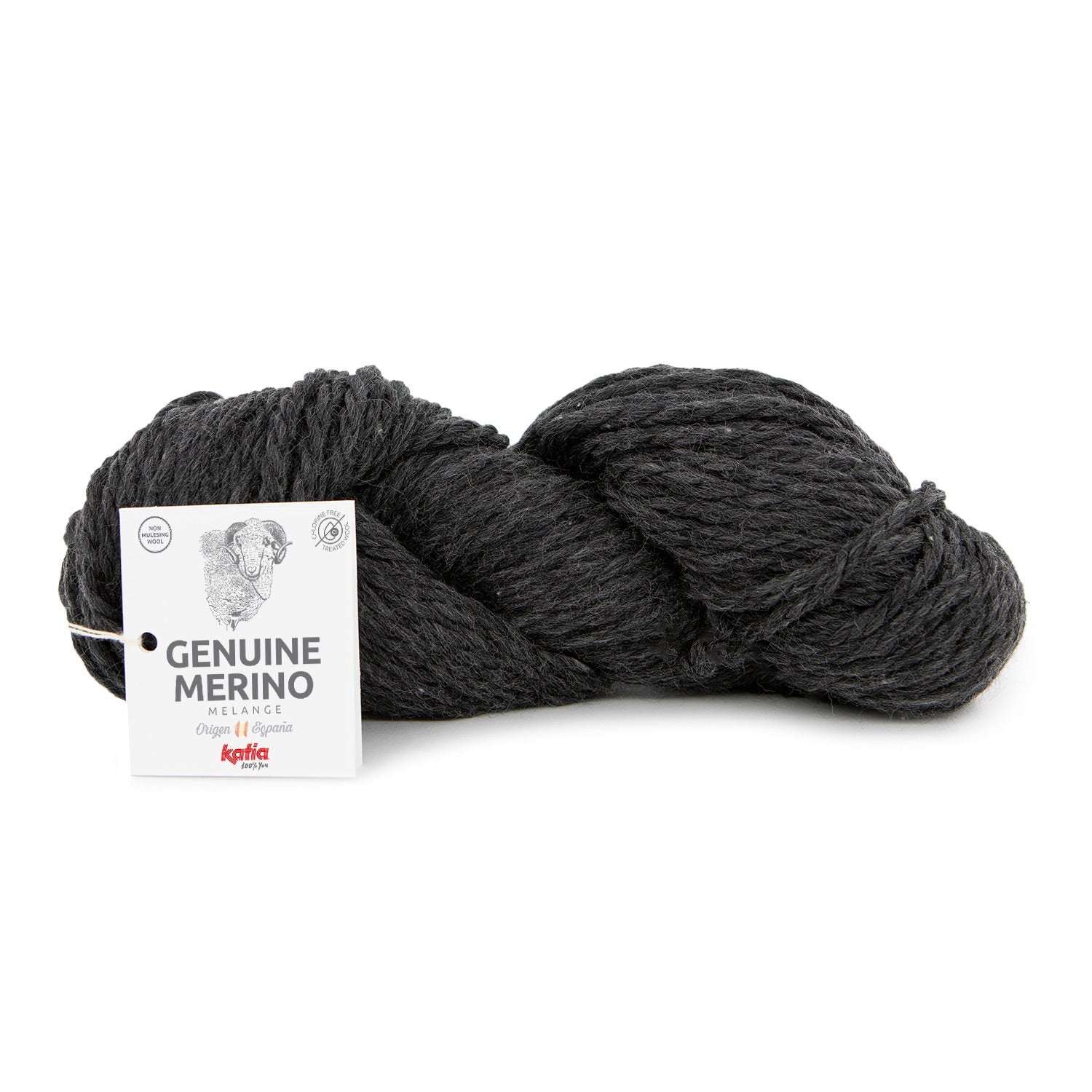 Genuine Merino Wolle Wolle Katia dunkelgrau 103 Malu - Stoffhaus