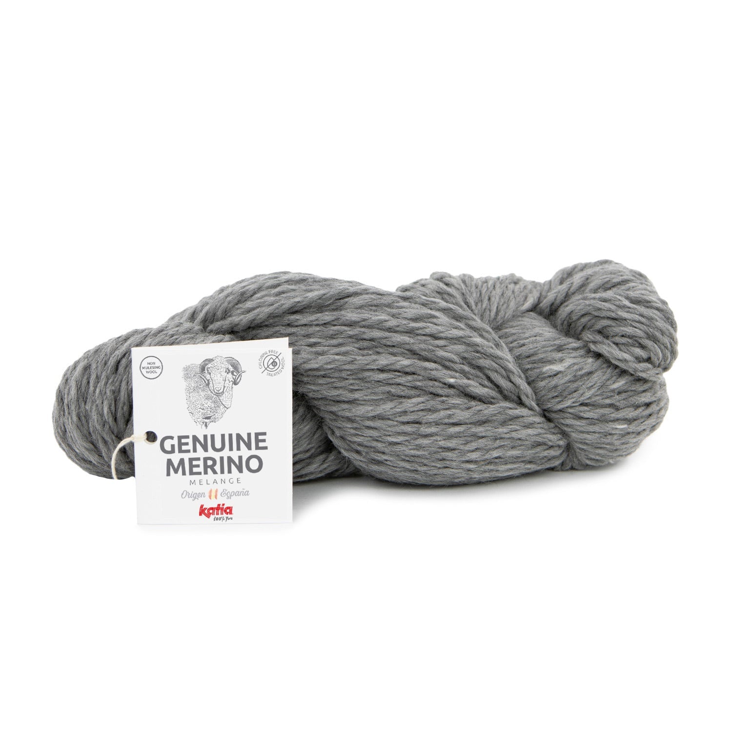 Genuine Merino Wolle Wolle Katia hellgrau 102 Malu - Stoffhaus