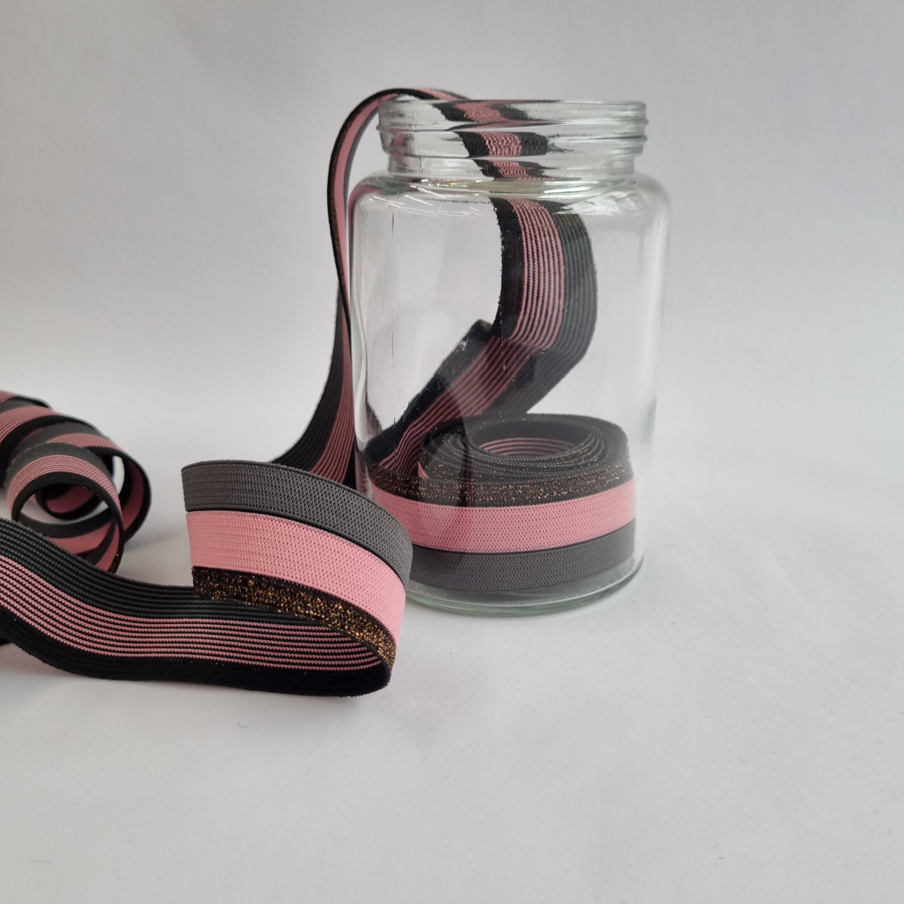 Glitzerstreifen Gummiband 30mm Band elastisch Malu Stoffhaus Malu - Stoffhaus