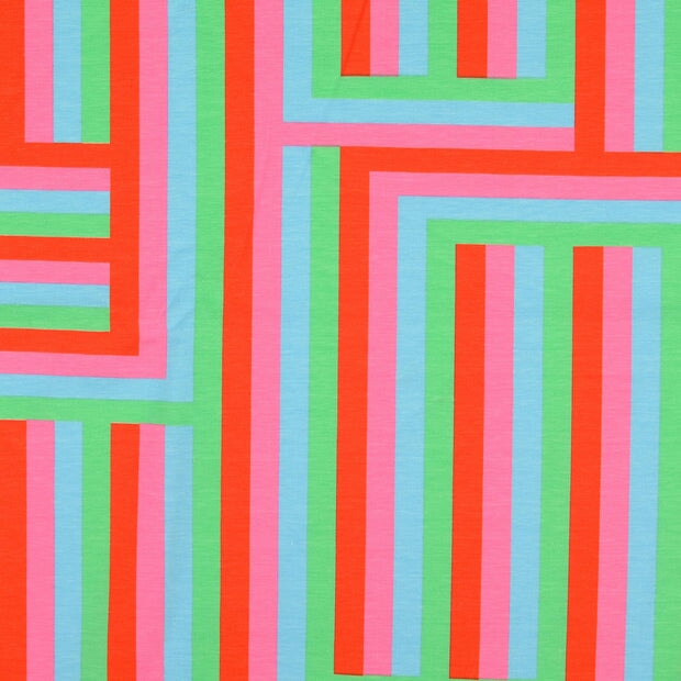 grafisches Muster Baumwolljersey jersey, neu Malu Stoffhaus Malu - Stoffhaus