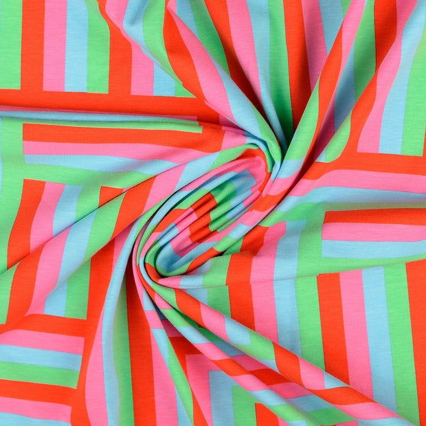 grafisches Muster Baumwolljersey jersey, neu Malu Stoffhaus Malu - Stoffhaus