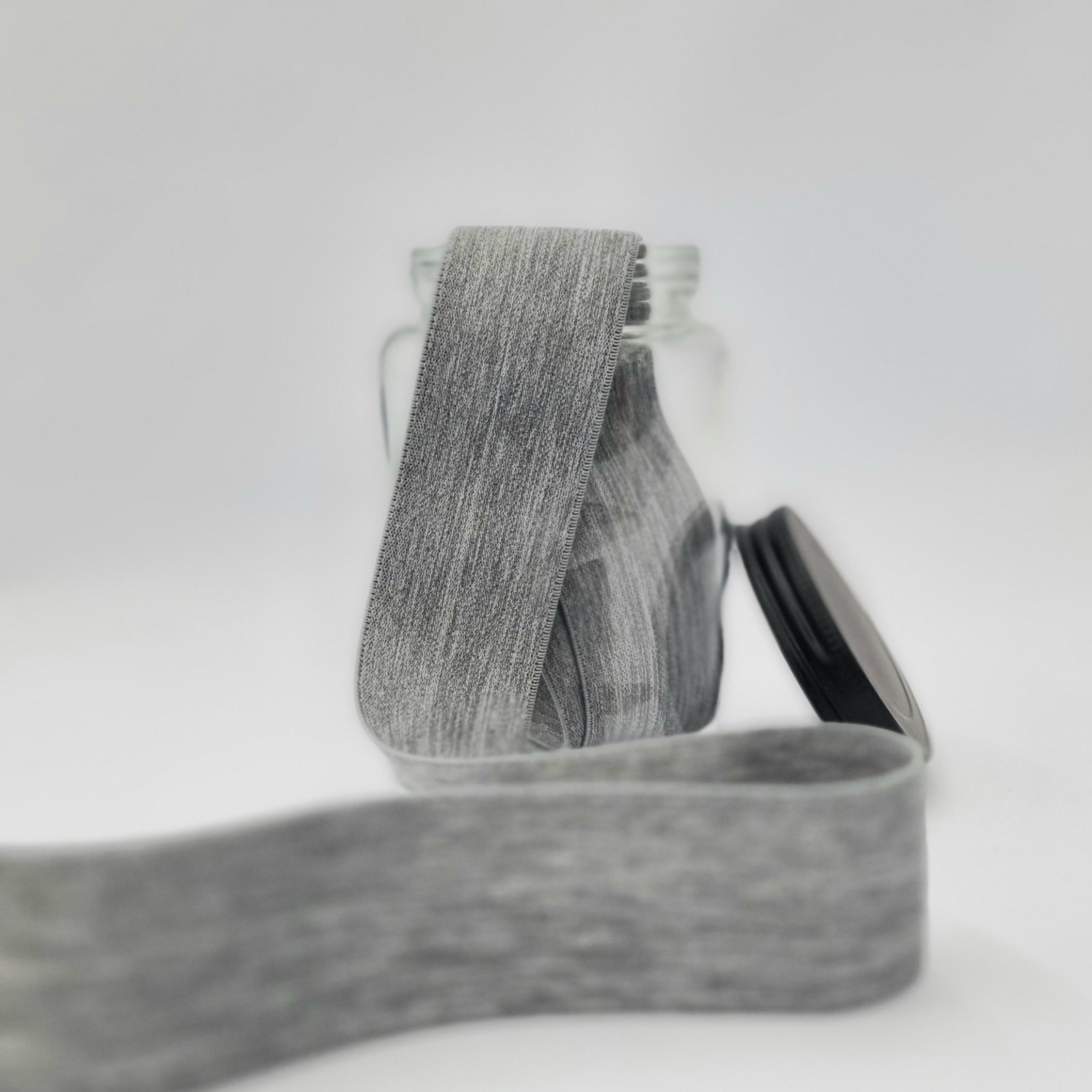 graumelliertes Gummiband 40mm Band elastisch Malu Stoffhaus Malu - Stoffhaus
