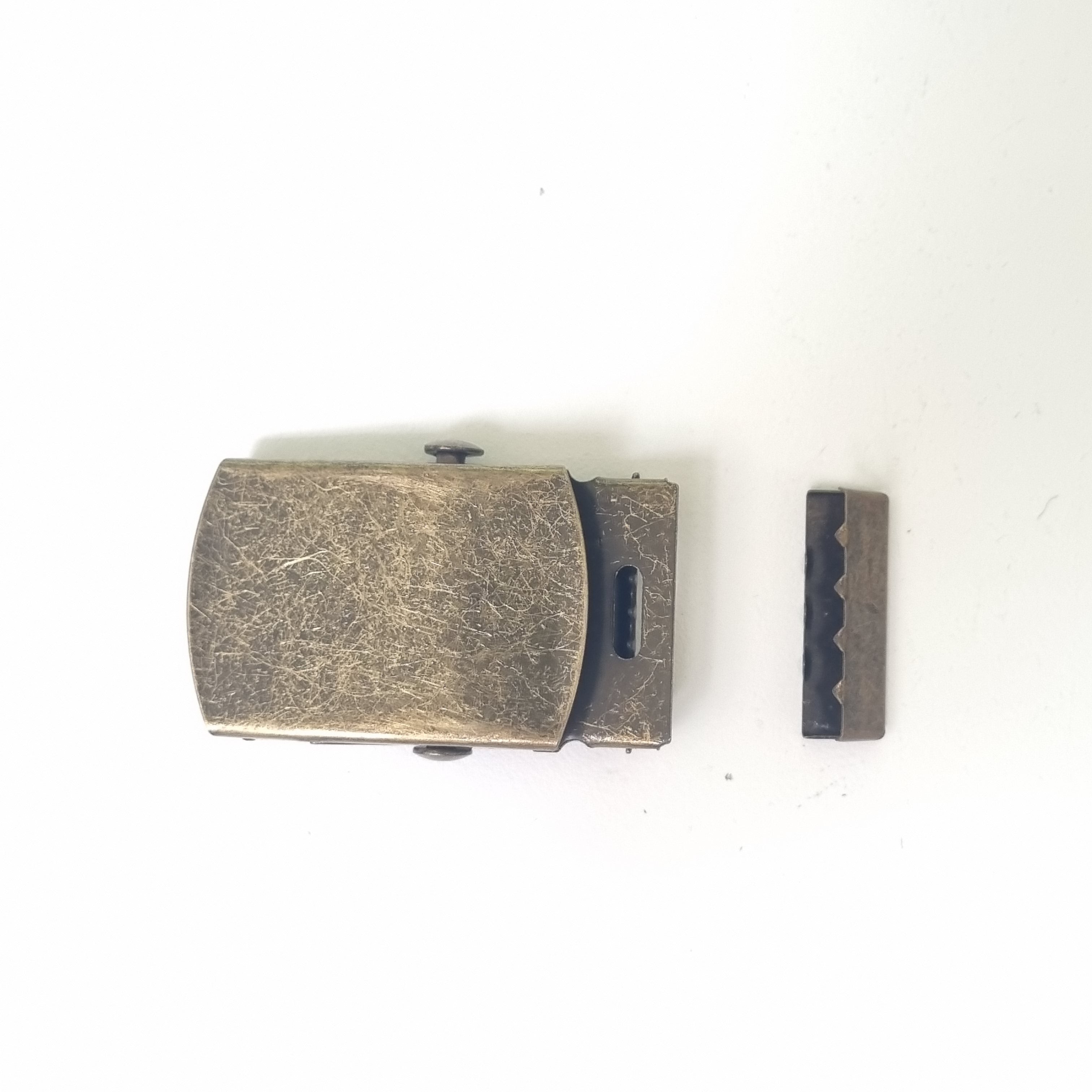 Gürtelschnalle drei Farben 30mm Verschlüsse Stoklasa altmessing Malu - Stoffhaus