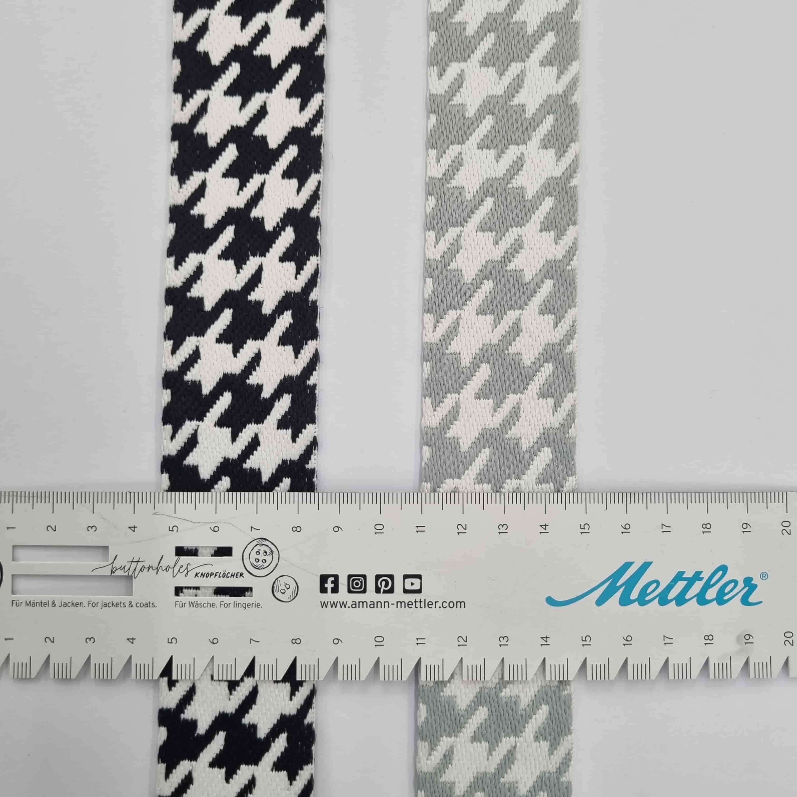 Hahnentritt Gurtband 40mm Veno div. Farben Band Veno Malu - Stoffhaus