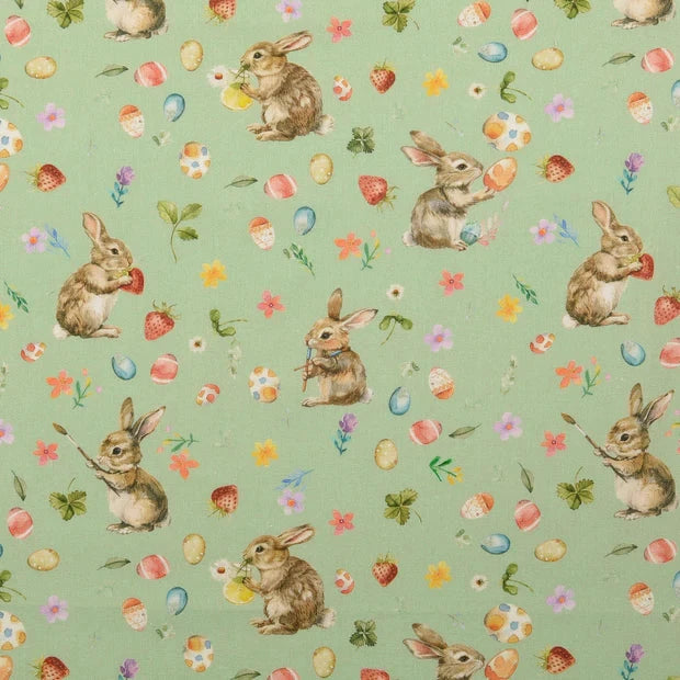 Hasen Baumwolldruck Webstoff Malu Stoffhaus Malu - Stoffhaus