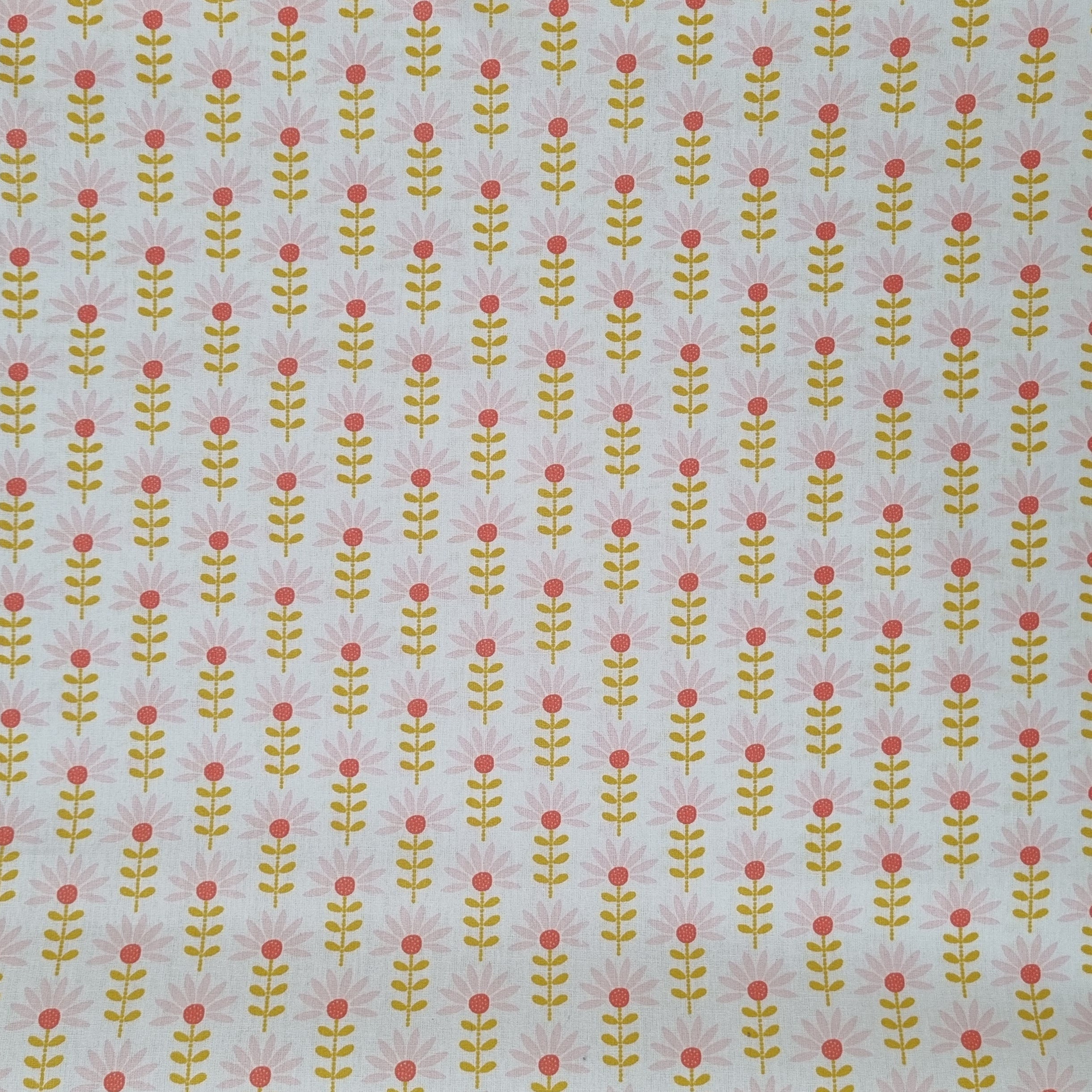 helle Retroblumen beschichtete Baumwolle beschichtet Malu Stoffhaus Malu - Stoffhaus