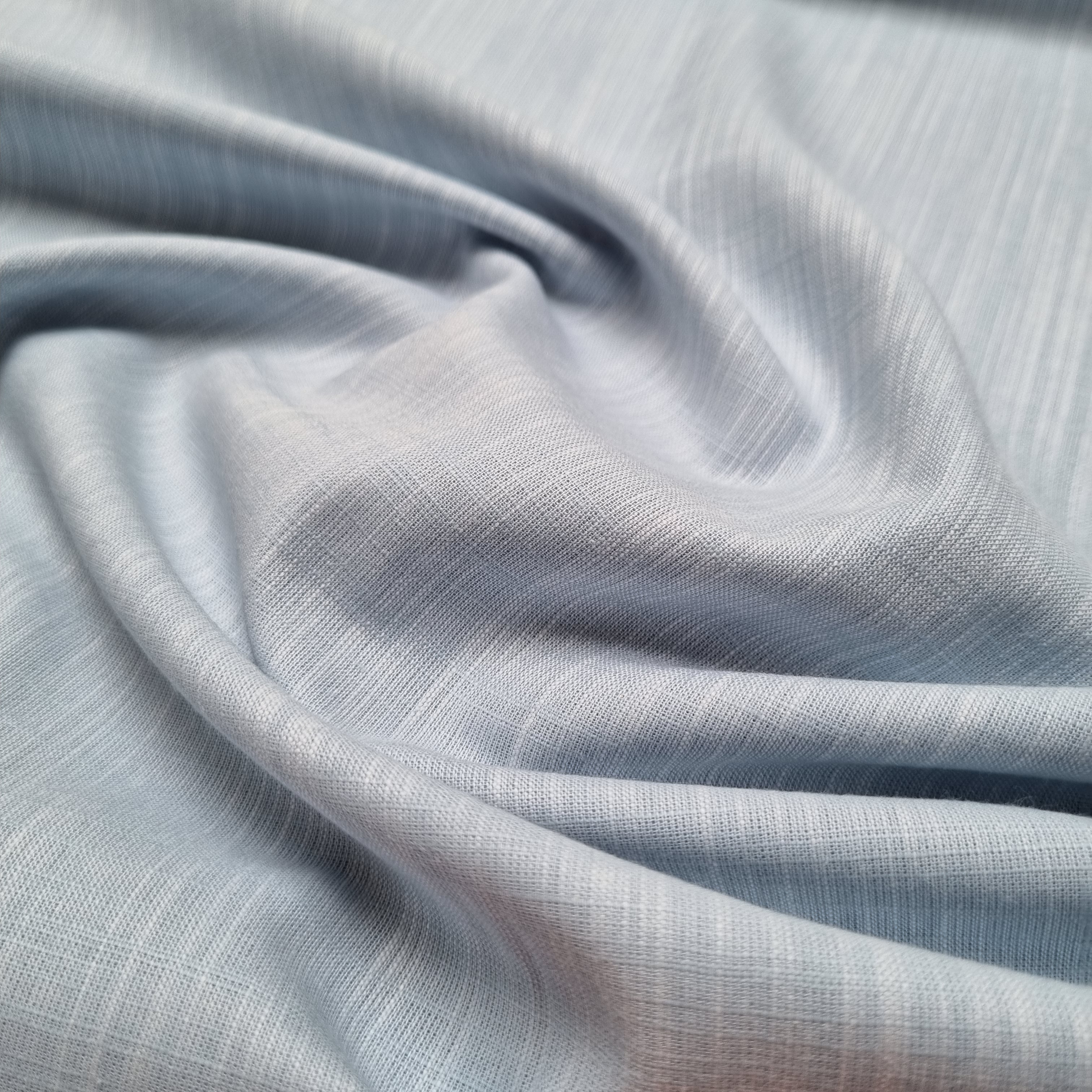 Hemdenstoff hellblau Baumwollwebstoff, neu Swafing Malu - Stoffhaus