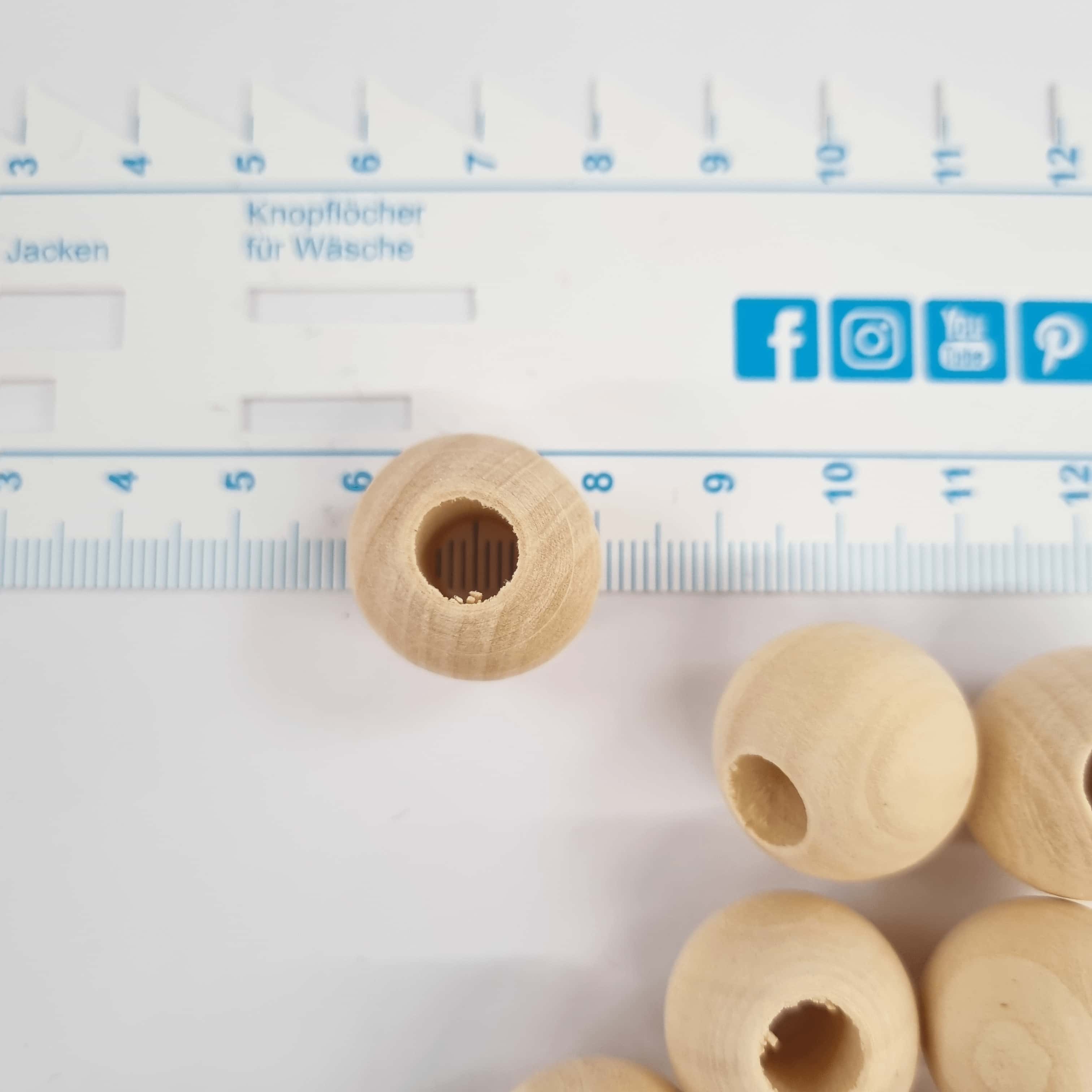 Holzperlen 20mm Reißverschlüsse Malu Stoffhaus - Nähschule - Atelier Malu - Stoffhaus