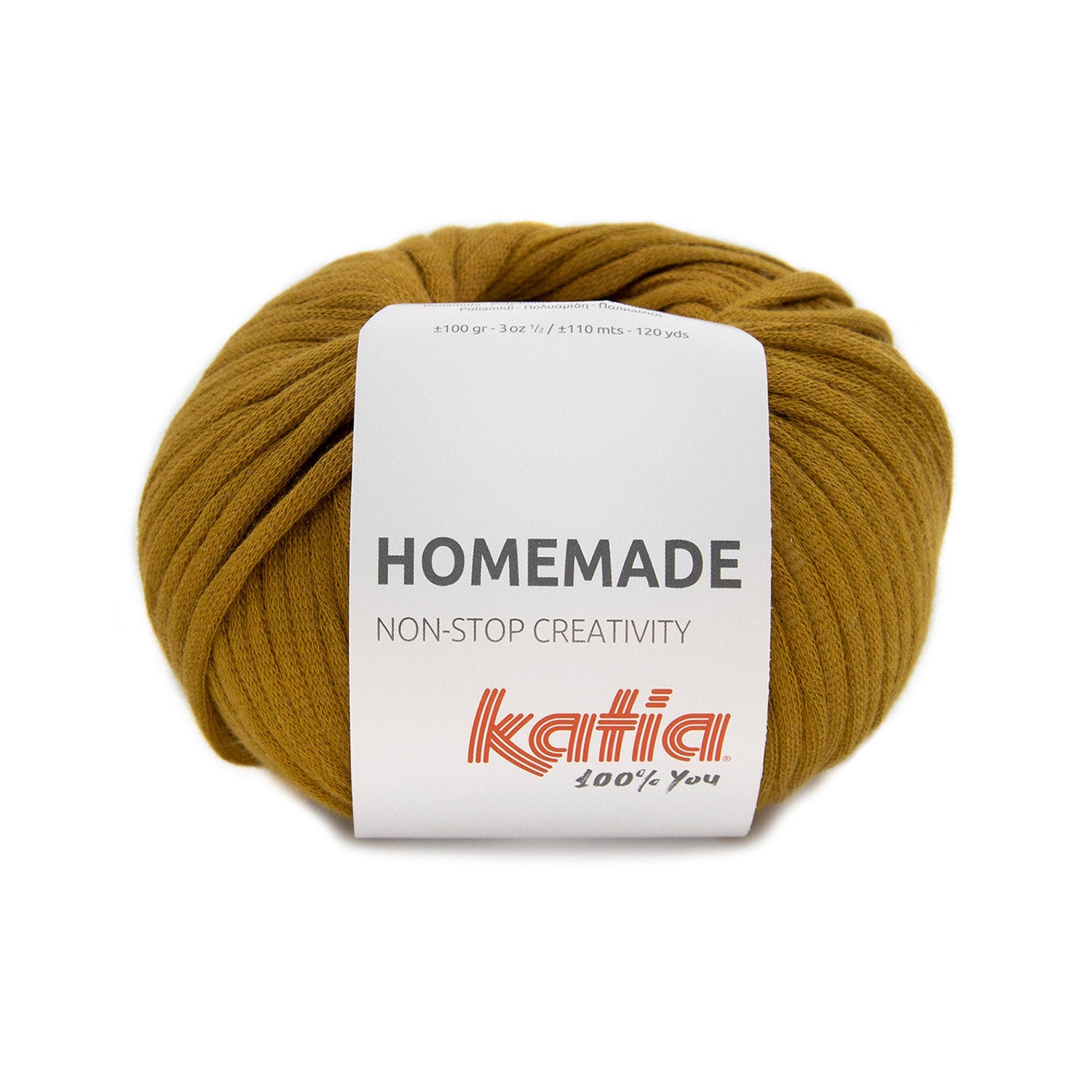 HOMEMADE Bändchengarn für Anfänger Wolle Katia kupferbraun 110 Malu - Stoffhaus