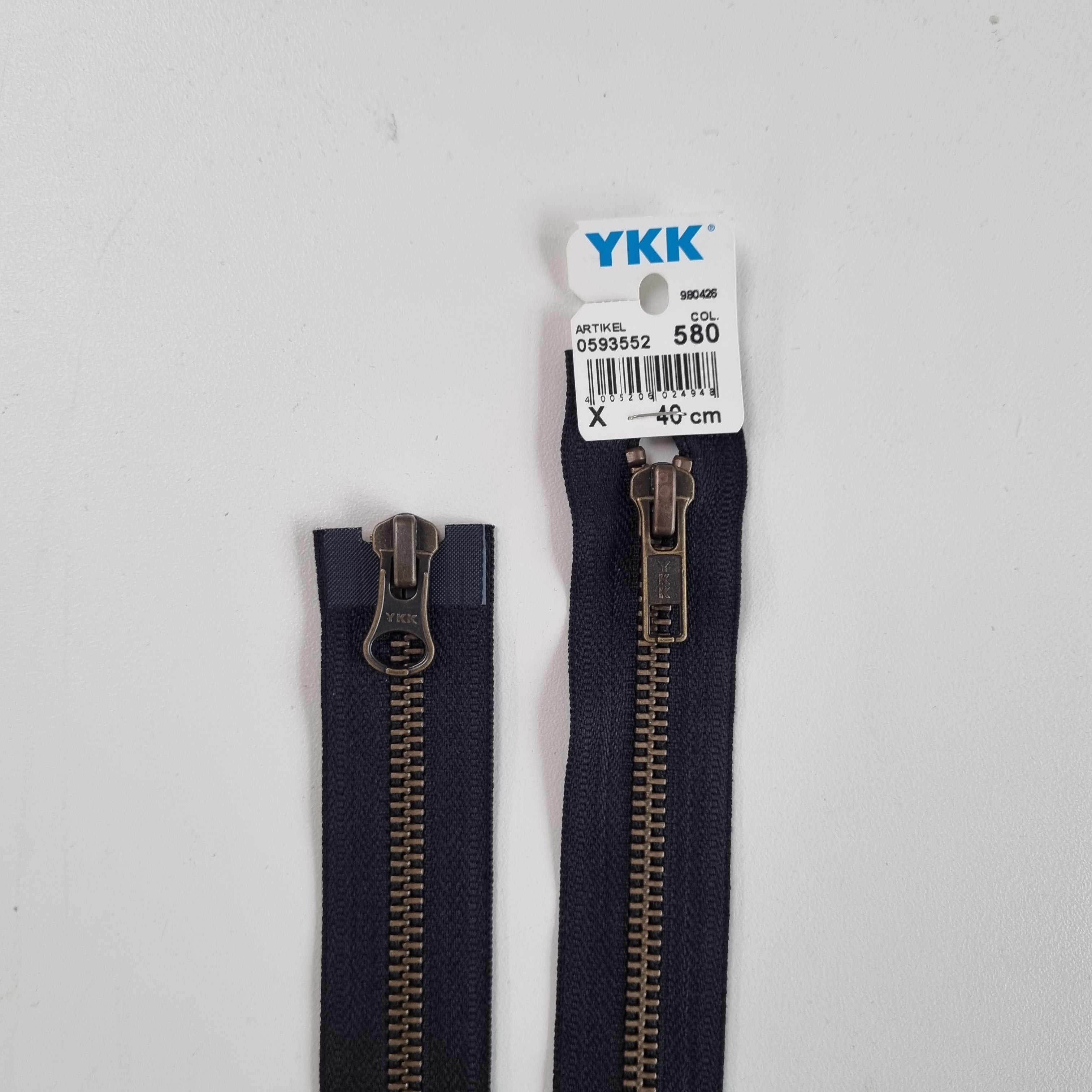 Jackenreißverschluß zwei Wege metall 5mm schwarz Reißverschlüsse YKK Malu - Stoffhaus