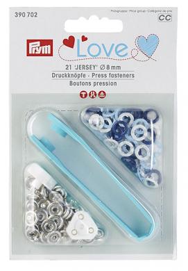 Jersey Druckknopfe 8mm verschiedene Farben Kurzware neu Prym blau Malu - Stoffhaus