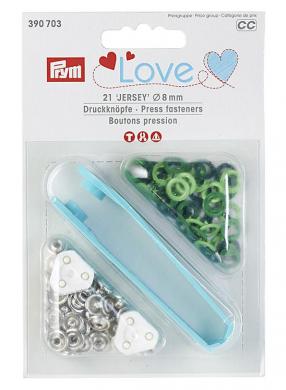 Jersey Druckknopfe 8mm verschiedene Farben Kurzware neu Prym grün Malu - Stoffhaus