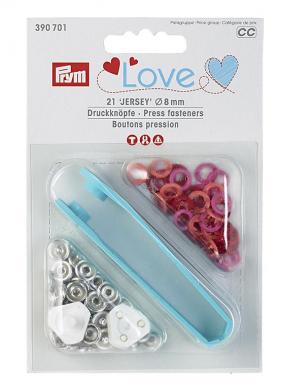 Jersey Druckknopfe 8mm verschiedene Farben Kurzware neu Prym rot Malu - Stoffhaus