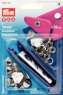 Jersey Druckknopfe Silberkappe 10mm Kurzware neu Prym Malu - Stoffhaus