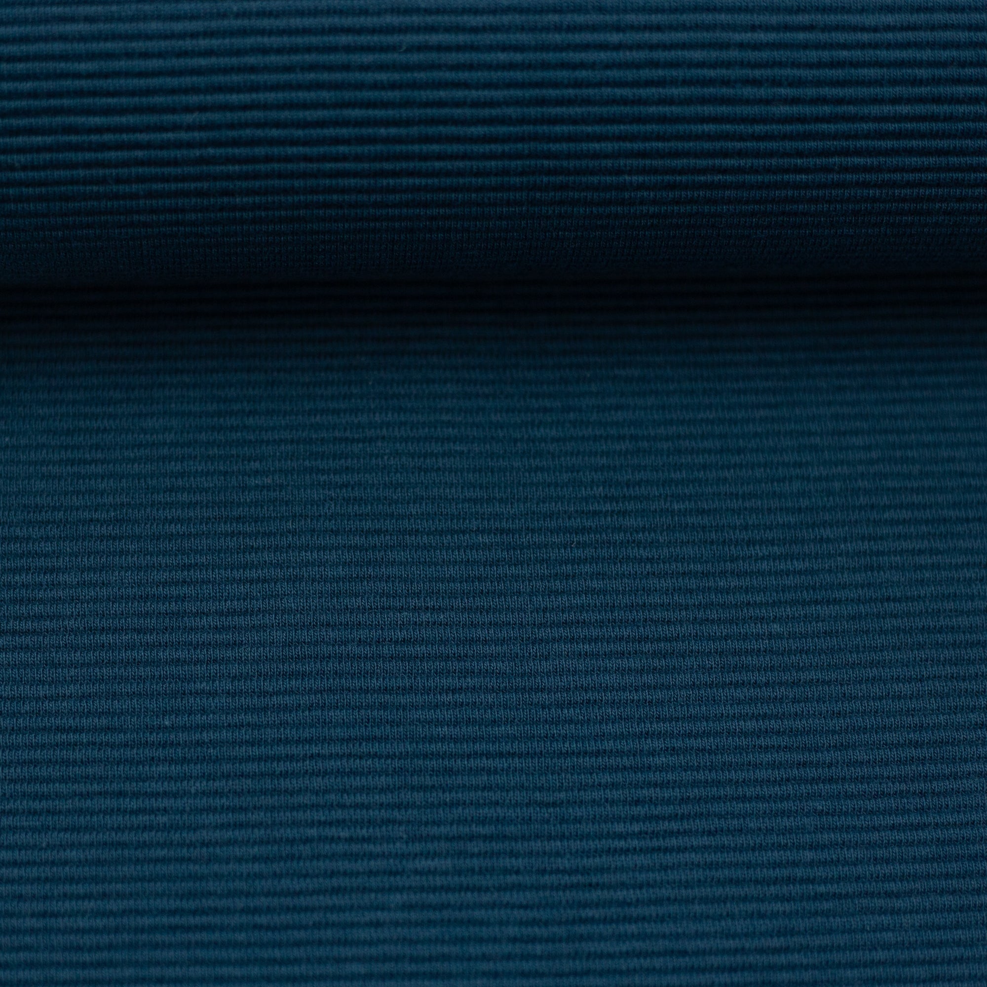 Jerseycord Querrippe Sweat, neu Malu Stoffhaus - Nähschule - Atelier petrol 749 Malu - Stoffhaus