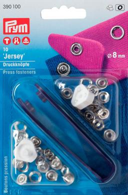 Jerseydruckknopf 8mm silber Prym Kurzware neu Veno Malu - Stoffhaus