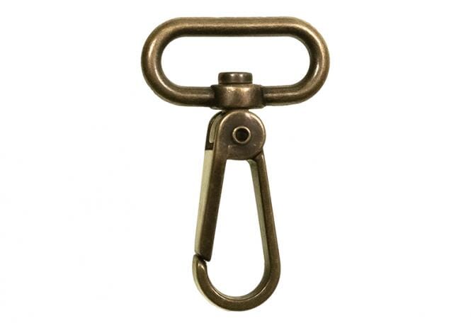 Karabiner sechs Farben 30mm Verschlüsse Veno altmessing Malu - Stoffhaus