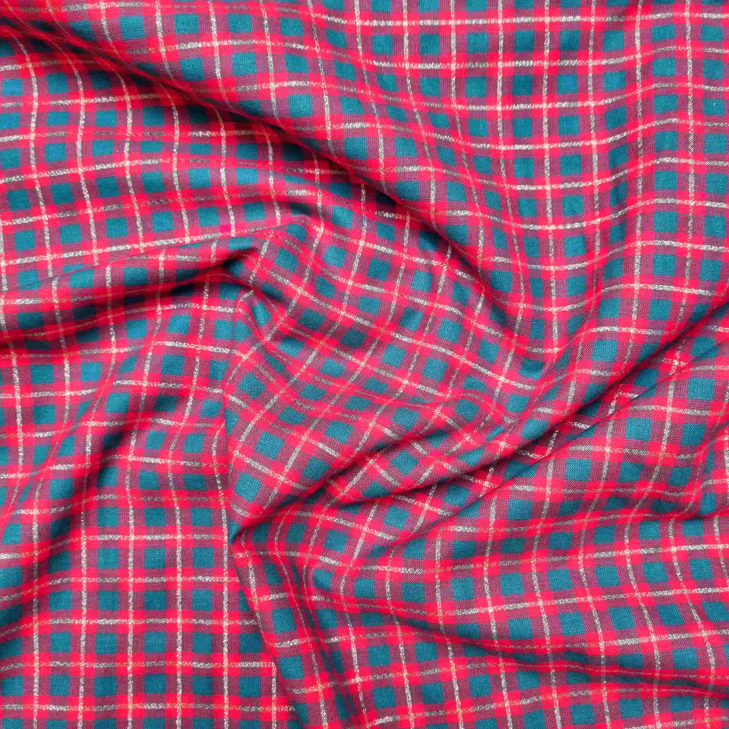 Karos mit Goldfäden, durchgewebt (Kopie) Canvas Malu Stoffhaus Malu - Stoffhaus