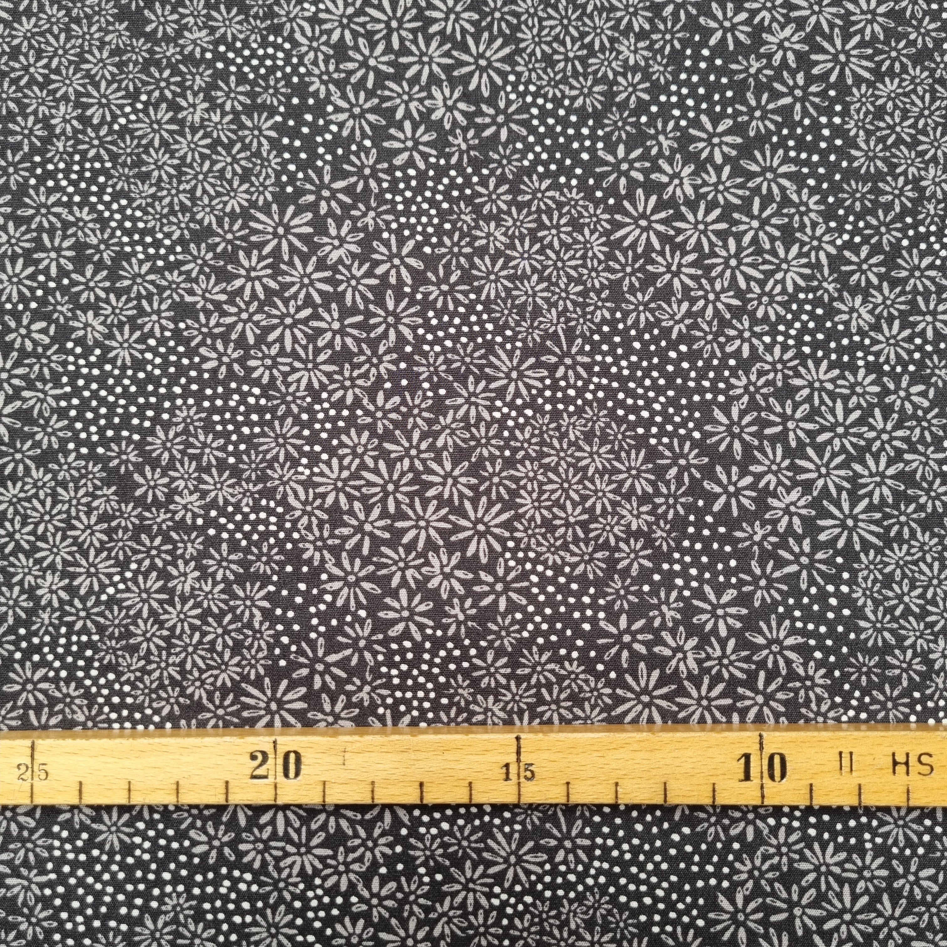 kleine Blümchen taupe Webstoff Malu Stoffhaus Malu - Stoffhaus