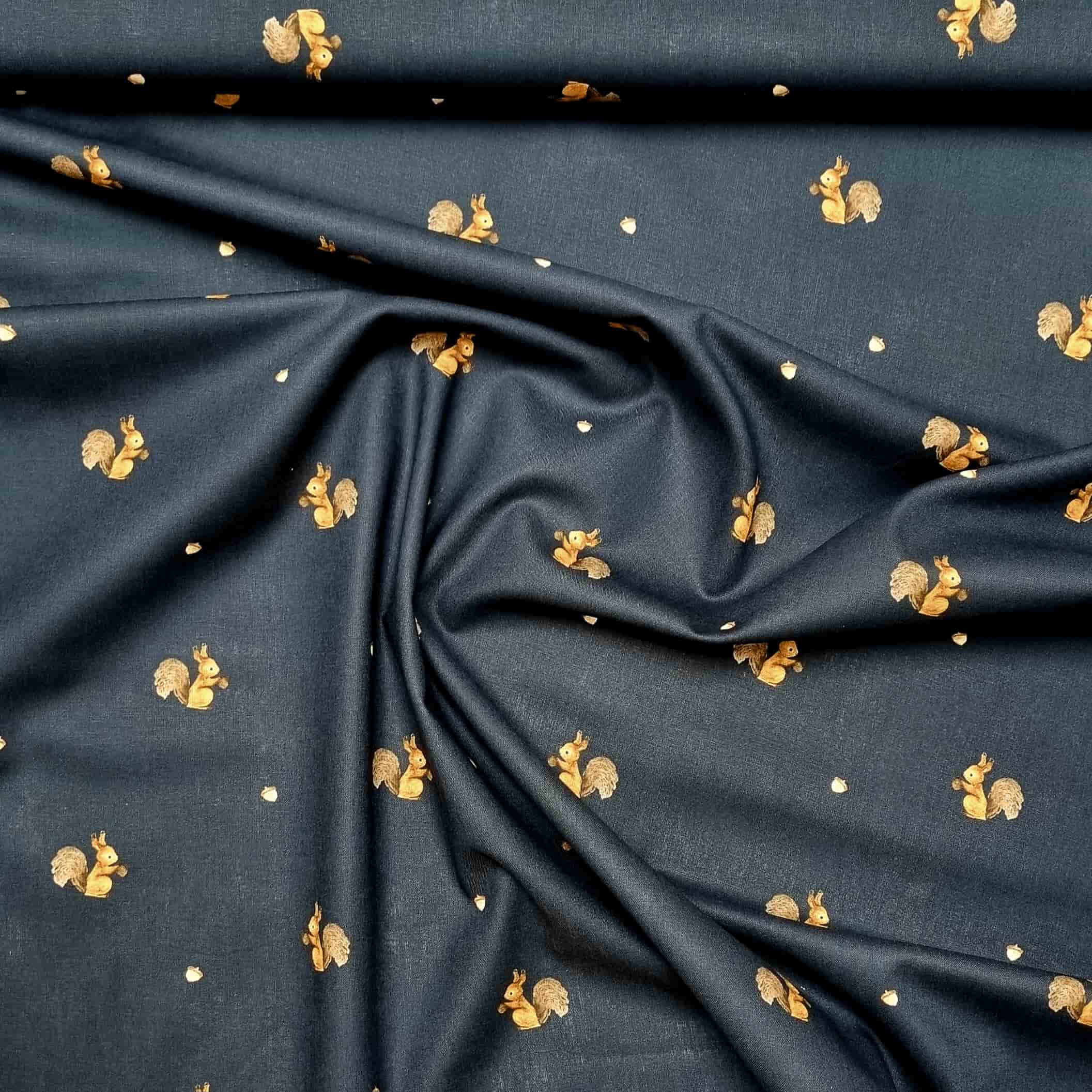 kleine Eichhörnchen Webstoff Malu Stoffhaus Malu - Stoffhaus