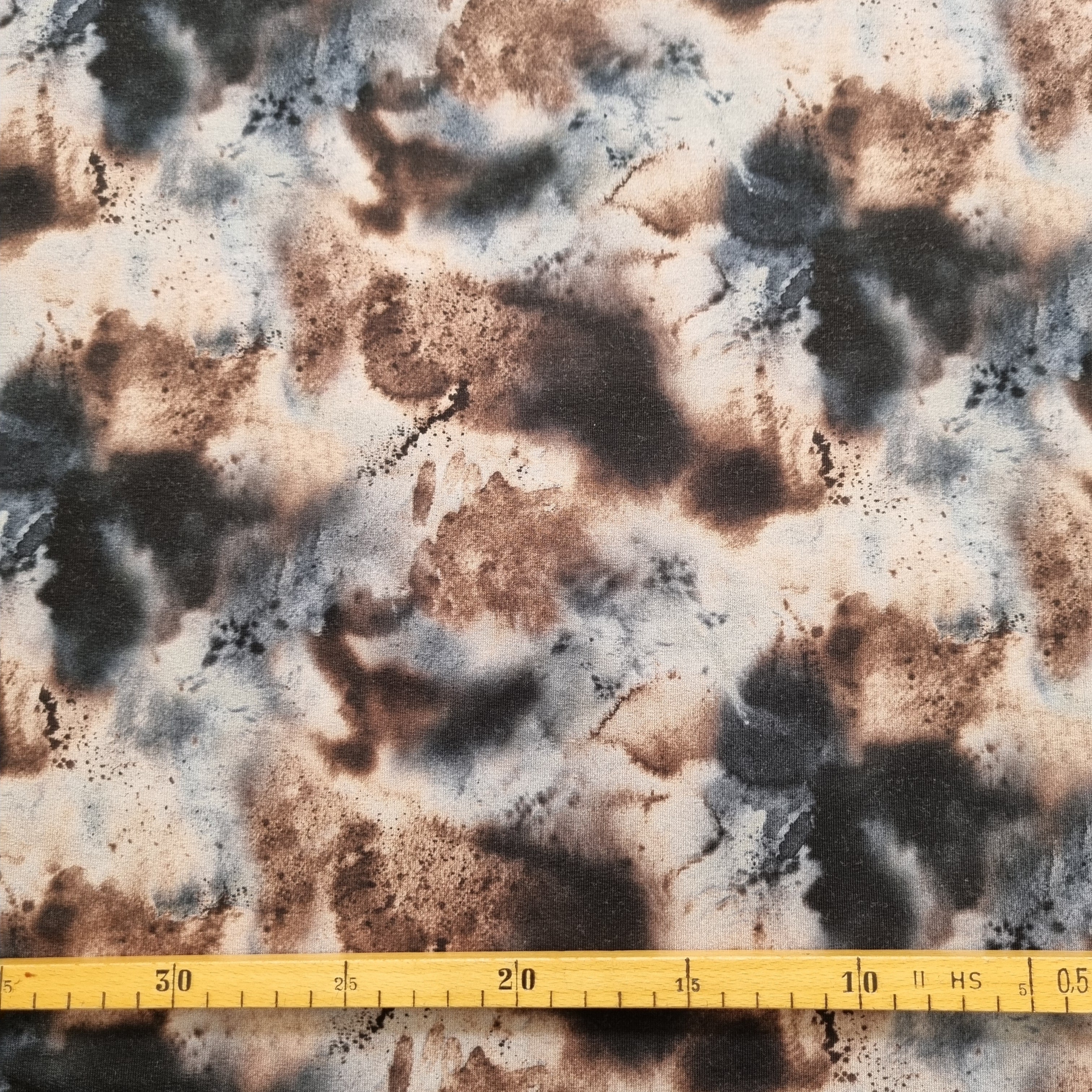 Kuschelsweat mit coolem Batikdruck Sweat, neu Malu Stoffhaus - Nähschule - Atelier Malu - Stoffhaus