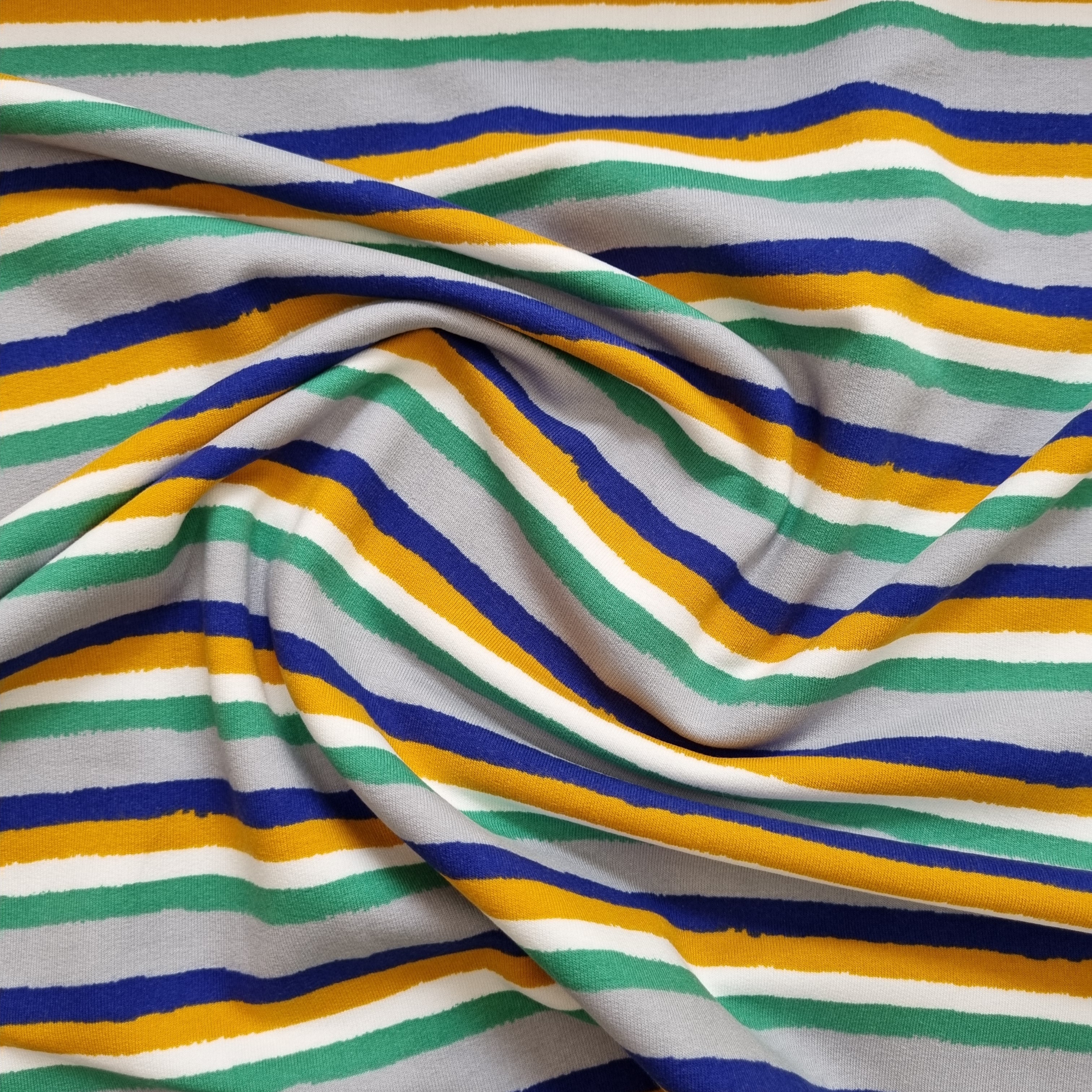 Kuschelsweat mit Streifen Sweat, neu Malu Stoffhaus - Nähschule - Atelier Malu - Stoffhaus