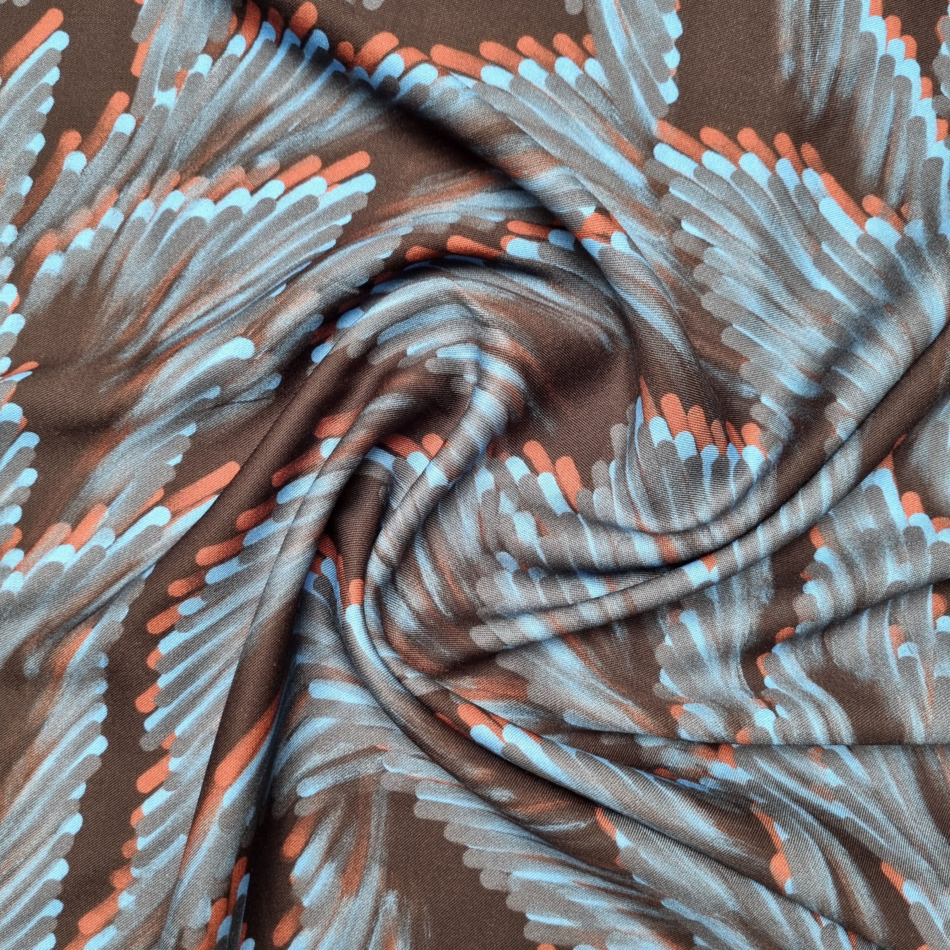 Leaves Viskose Webstoff Malu Stoffhaus Malu - Stoffhaus