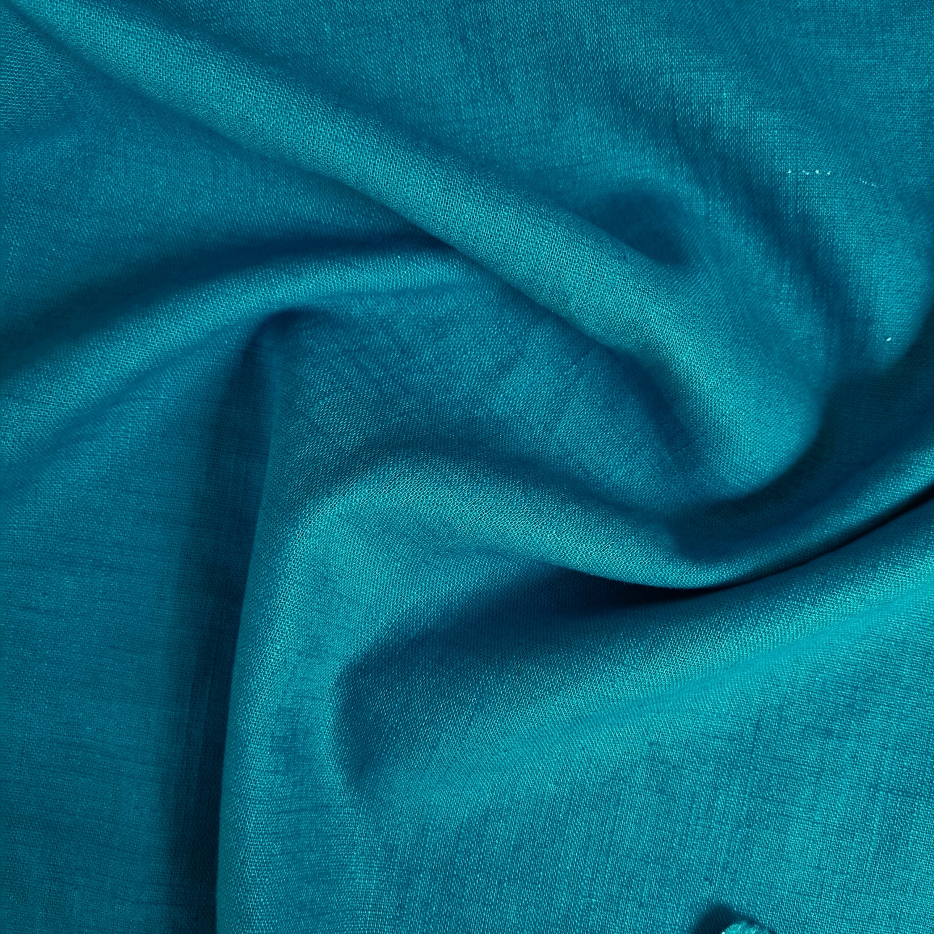 Leinen viele Farben Webstoff, neu Malu Stoffhaus - Nähschule - Atelier türkis dunkel Malu - Stoffhaus