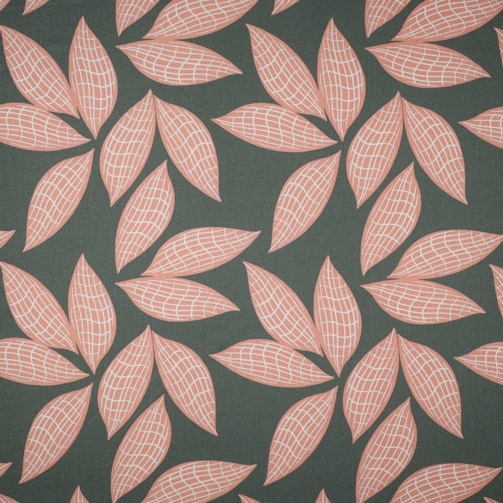 Leinenviskose Blättermuster Webstoff, neu Malu Stoffhaus - Nähschule - Atelier Malu - Stoffhaus