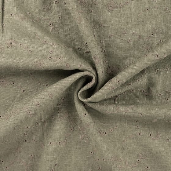 Leinenviskose embroidery Webstoff, neu Malu Stoffhaus - Nähschule - Atelier olive Malu - Stoffhaus