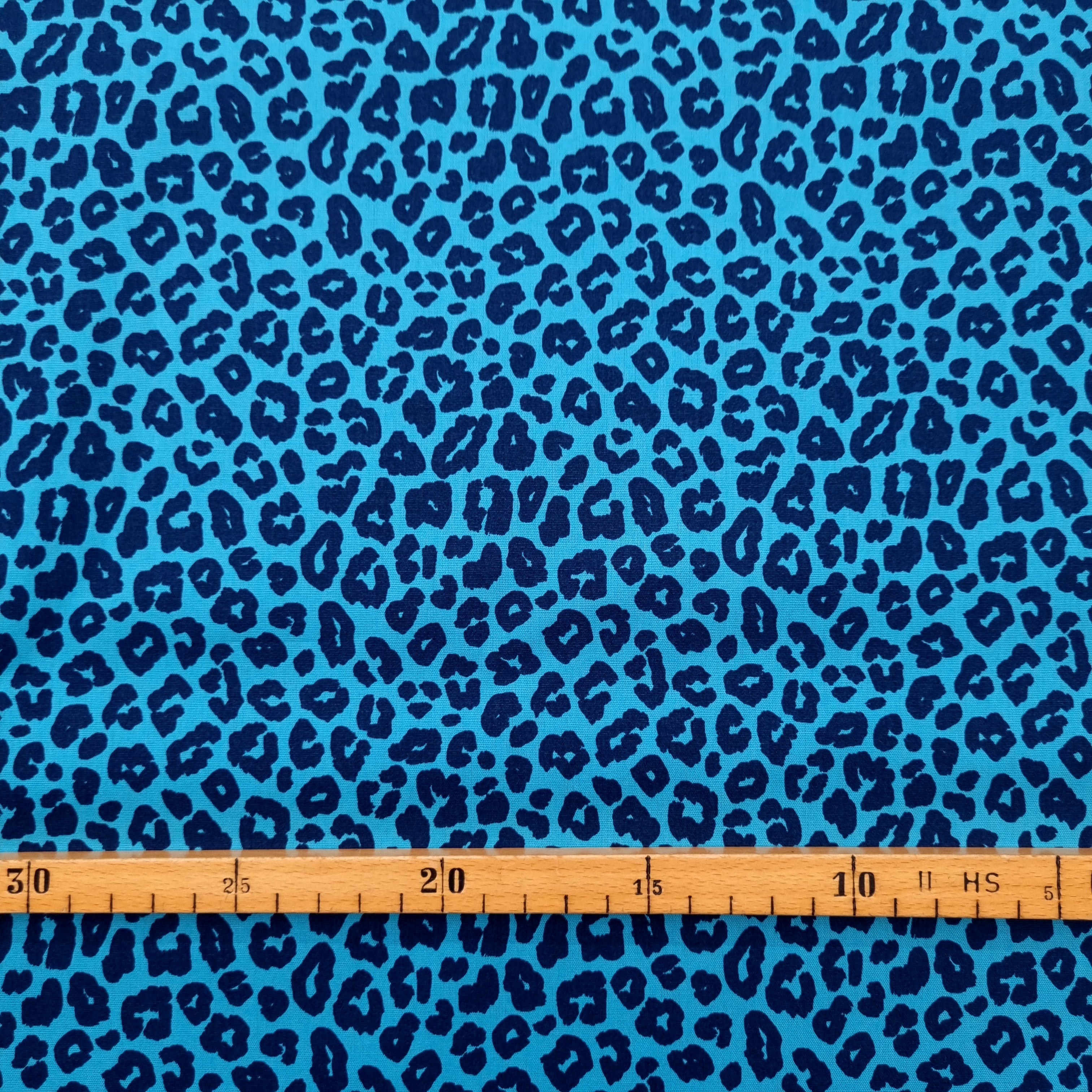 Leomuster blau/blau Baumwolldruck Webstoff Swafing Malu - Stoffhaus