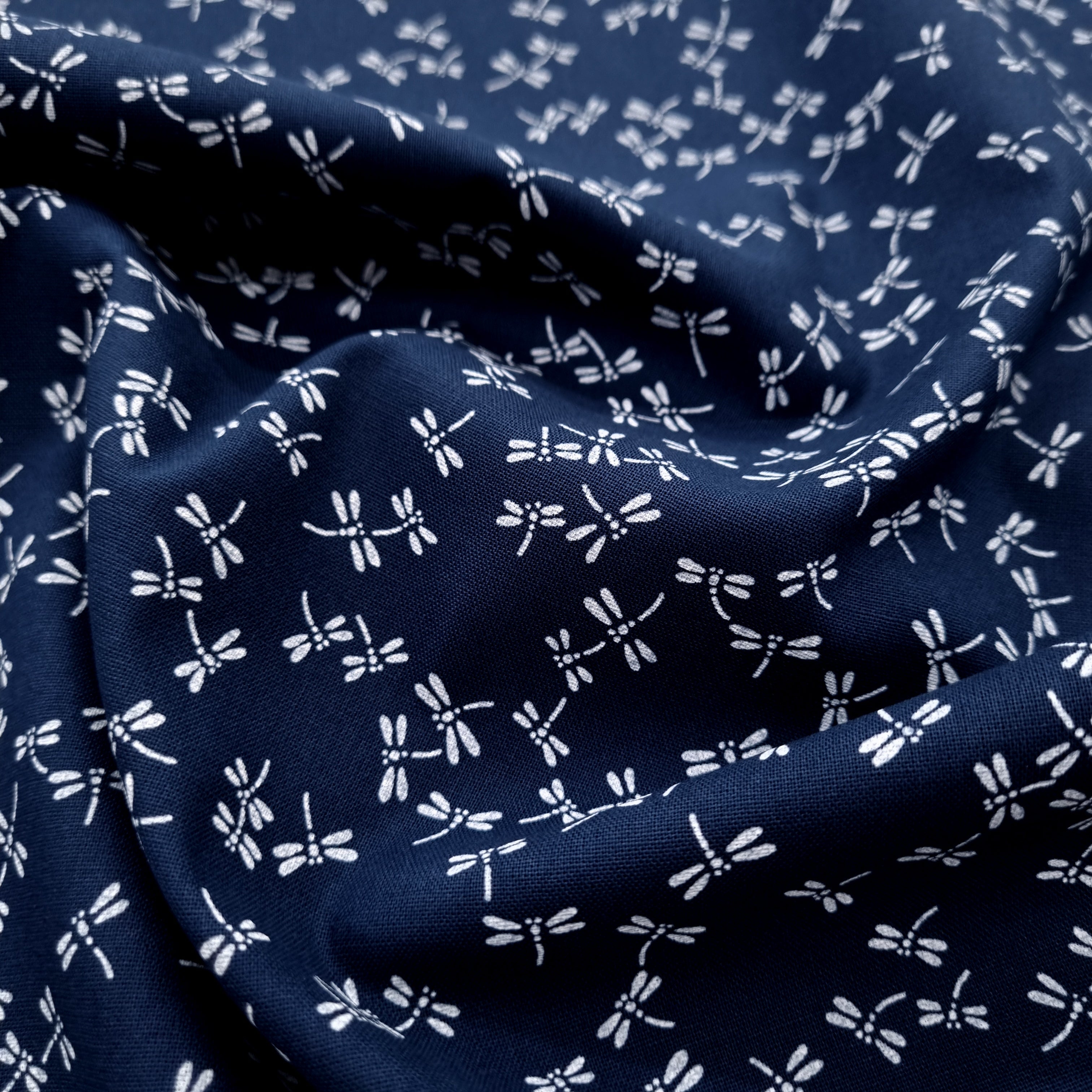 Libelle dunkelblau Westfalenstoffe Webstoff Malu Stoffhaus Malu - Stoffhaus