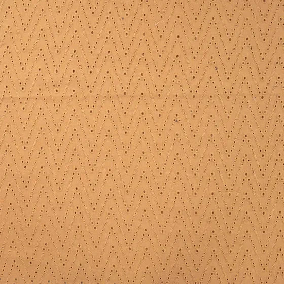 Lochstickerei in Baumwollwebstoff zwei Farben Webstoff, neu Malu Stoffhaus - Nähschule - Atelier goldcaramel 550 Malu - Stoffhaus