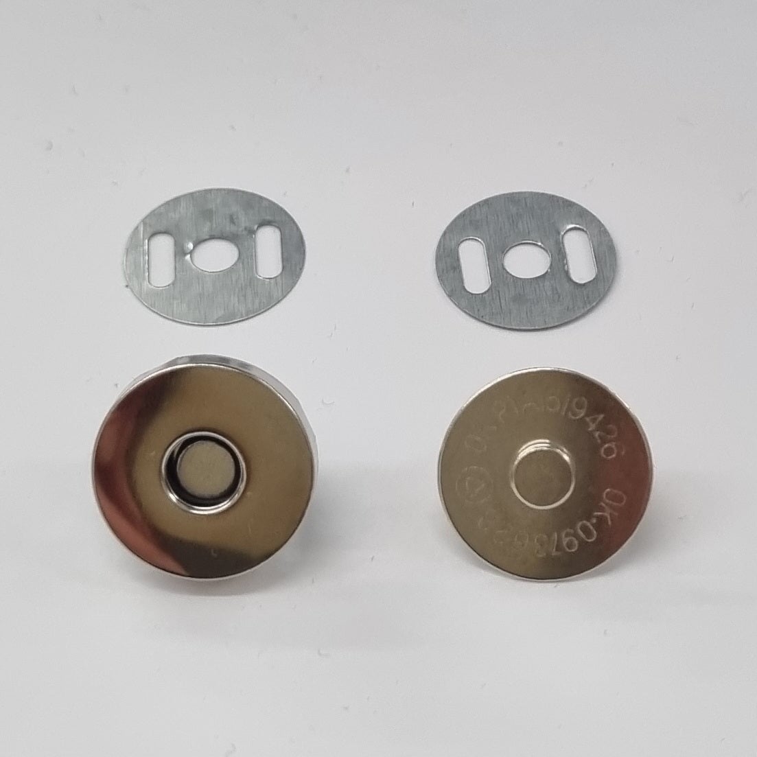 Magnetverschlüsse 19mm zwei Farben Kurzware Veno Silber Malu - Stoffhaus