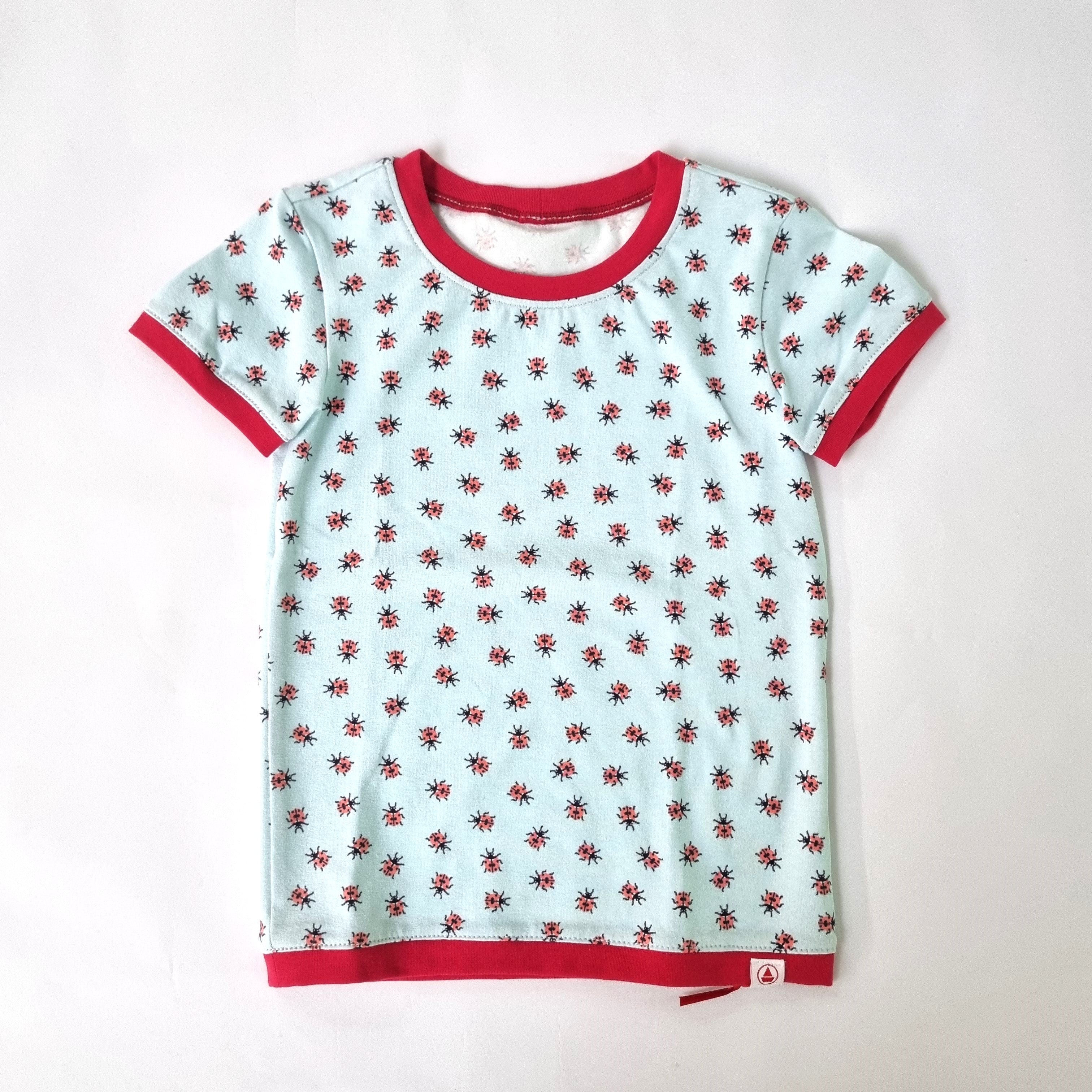 Marienkäfer Kurzarmshirt Ferienkinder Malu - Stoffhaus