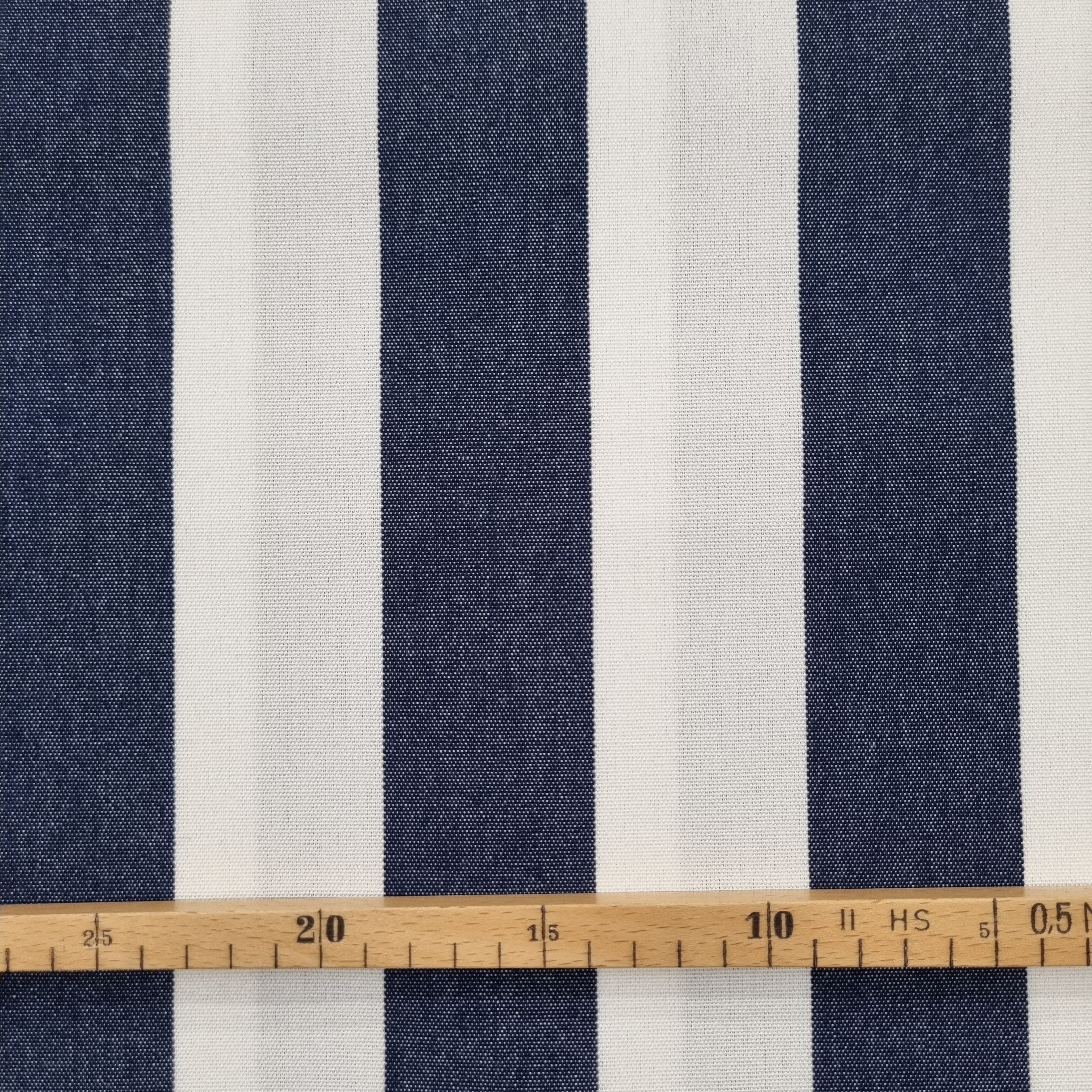 Markisenstoff blau/weiße Streifen beschichtet Swafing Malu - Stoffhaus