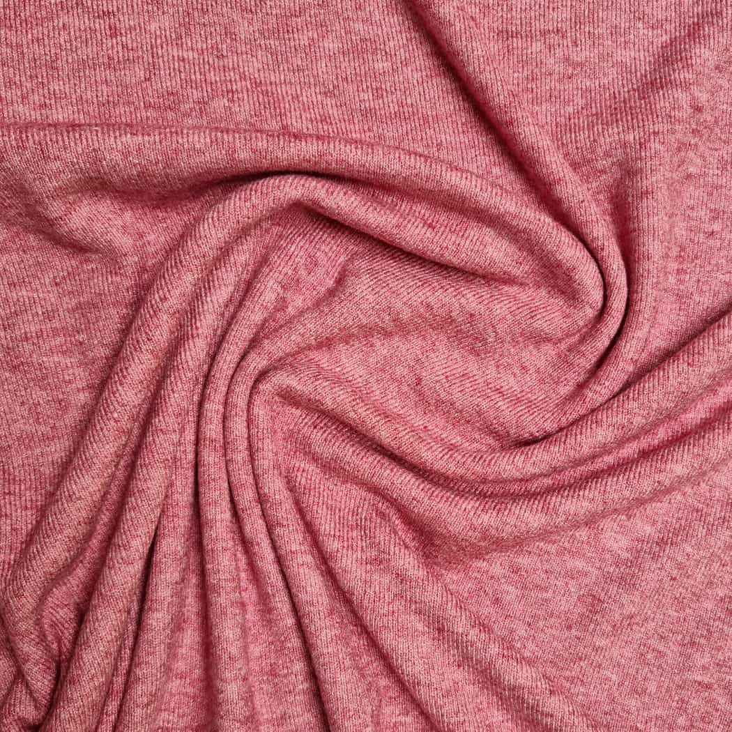 melierter Feinstrick kuschelweich Feinstrick Malu Stoffhaus rose Malu - Stoffhaus