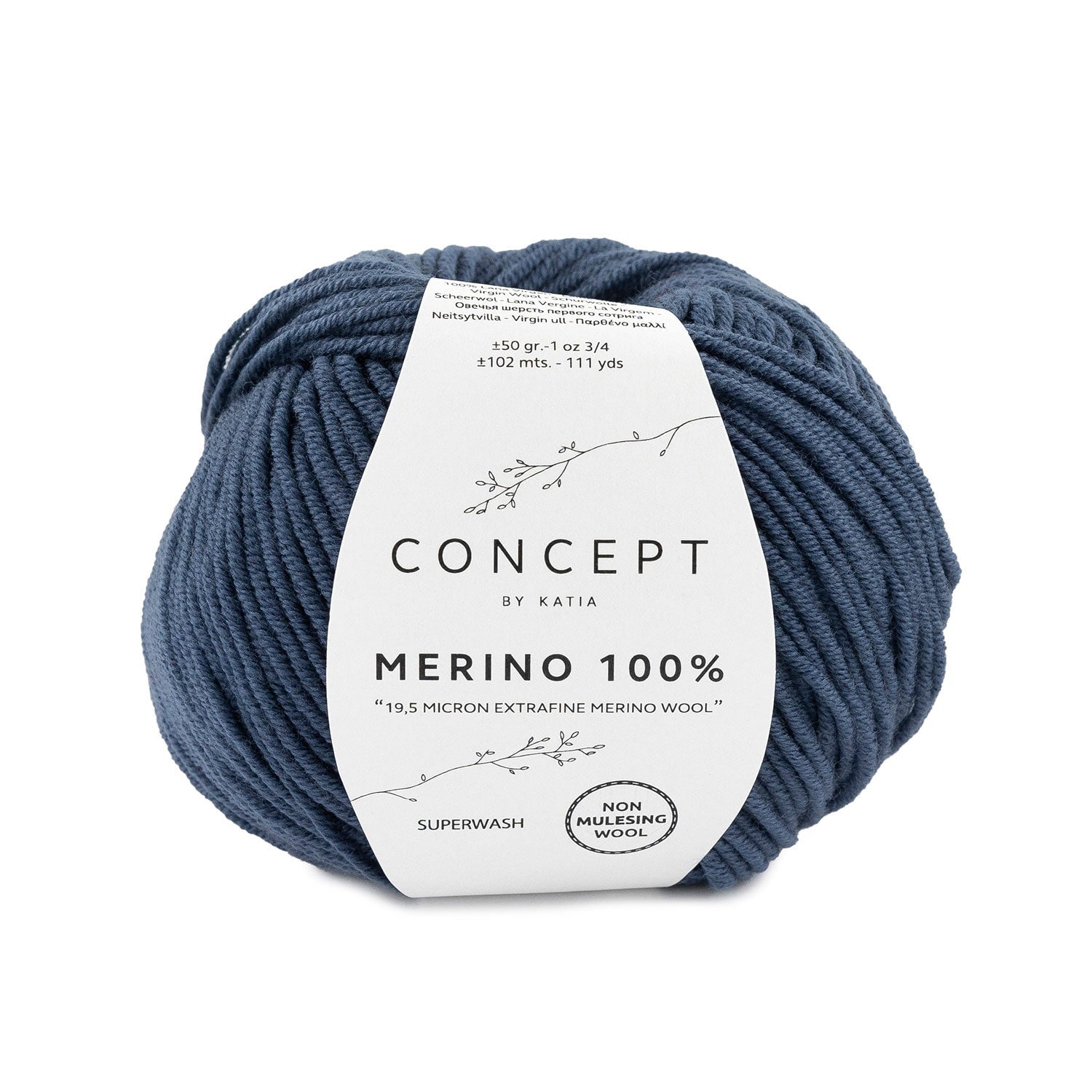MERINO 100% Schurwolle Wolle Katia blau 53 Malu - Stoffhaus
