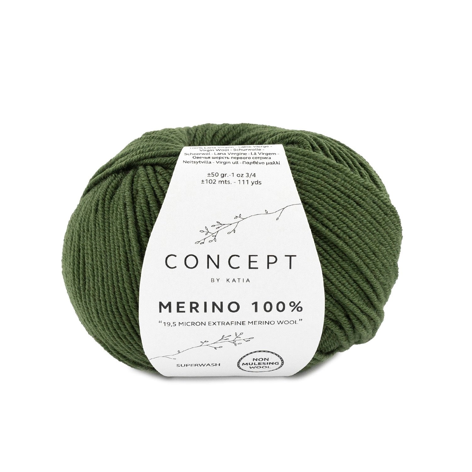 MERINO 100% Schurwolle Wolle Katia dunkelgrün 23 Malu - Stoffhaus