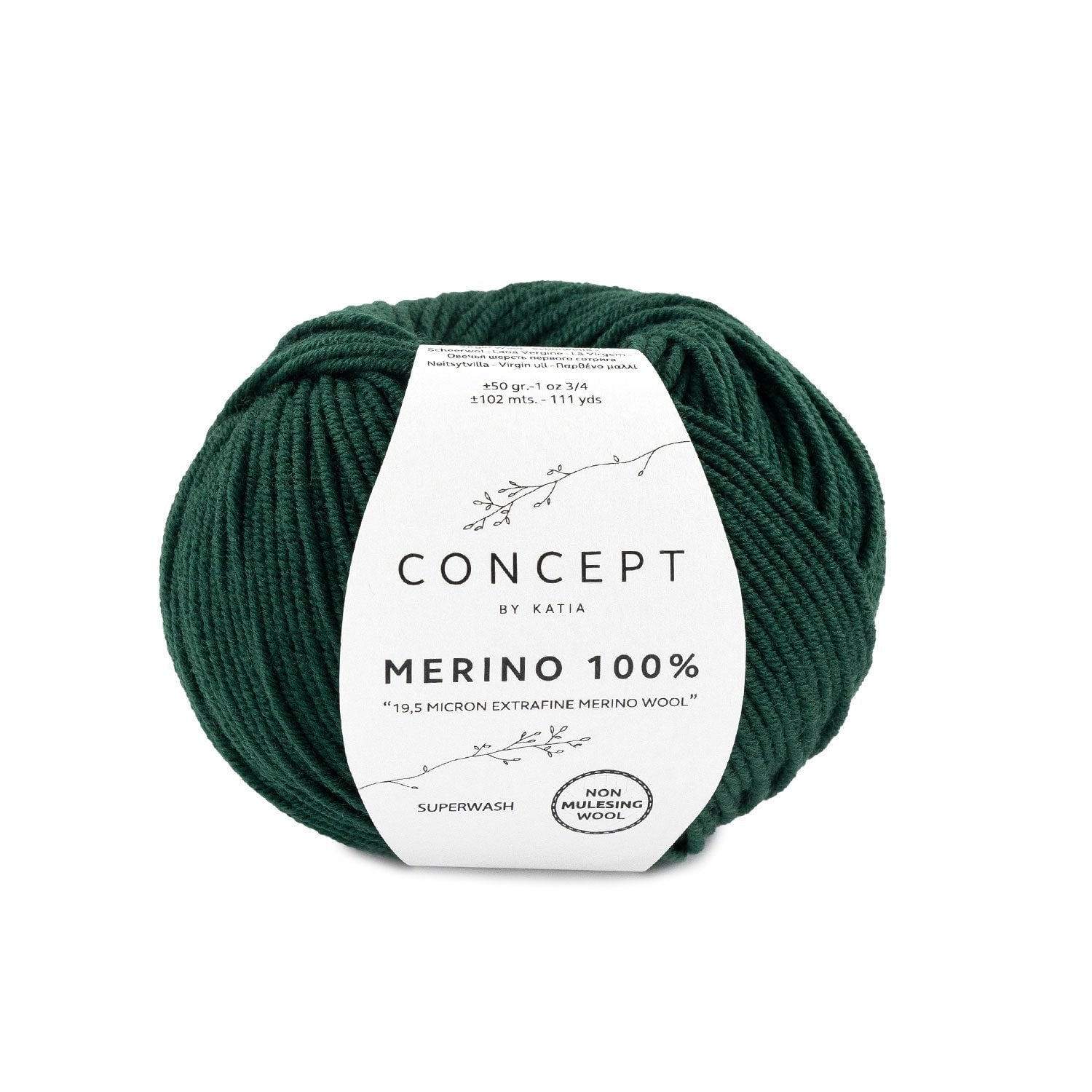 MERINO 100% Schurwolle Wolle Katia flaschengrün 48 Malu - Stoffhaus