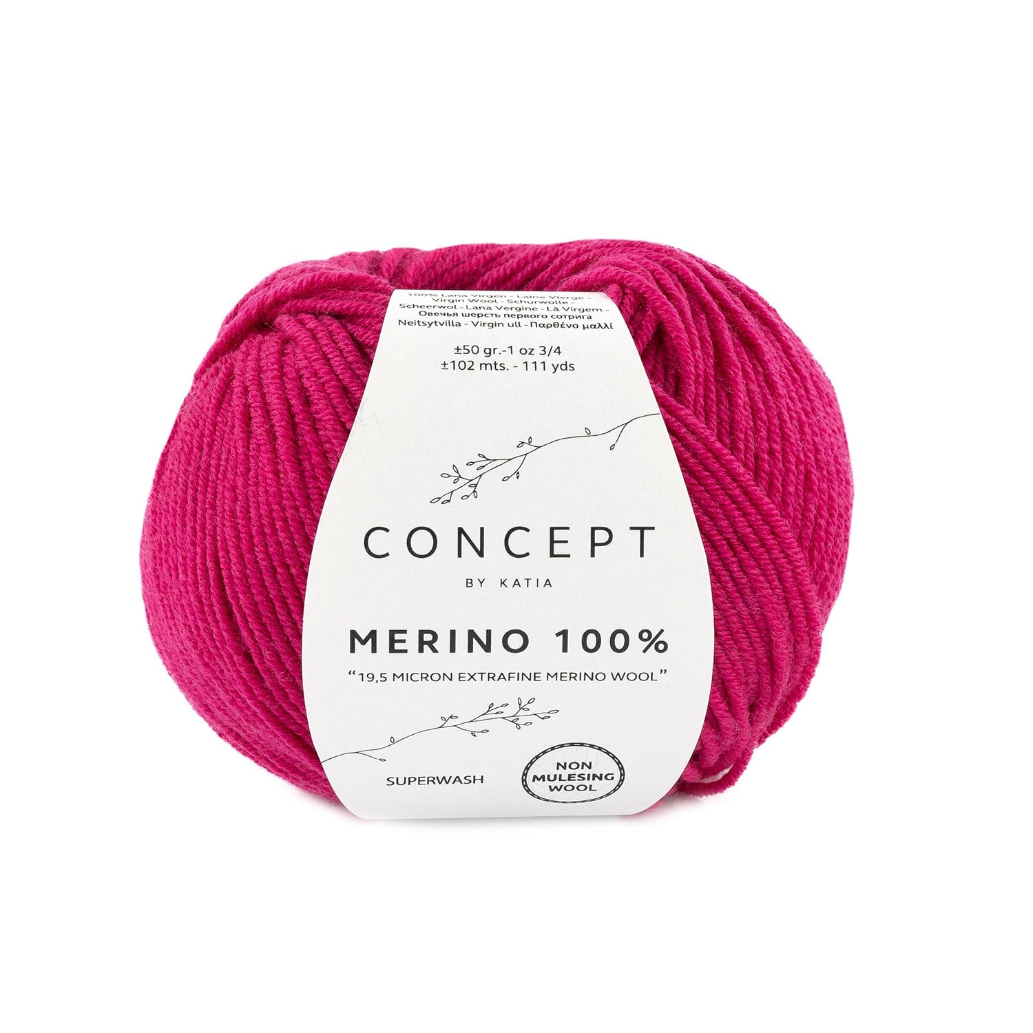 MERINO 100% Schurwolle Wolle Katia fuchsia 16 Malu - Stoffhaus