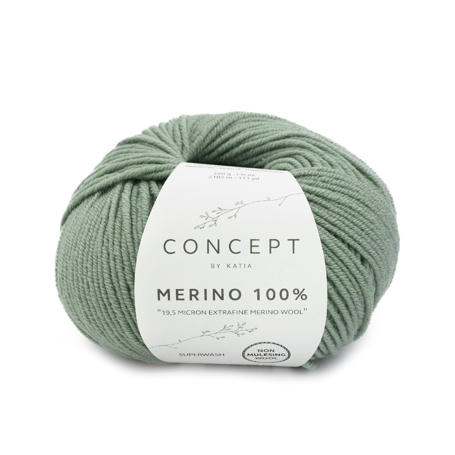 MERINO 100% Schurwolle Wolle Katia salbei 98 Malu - Stoffhaus