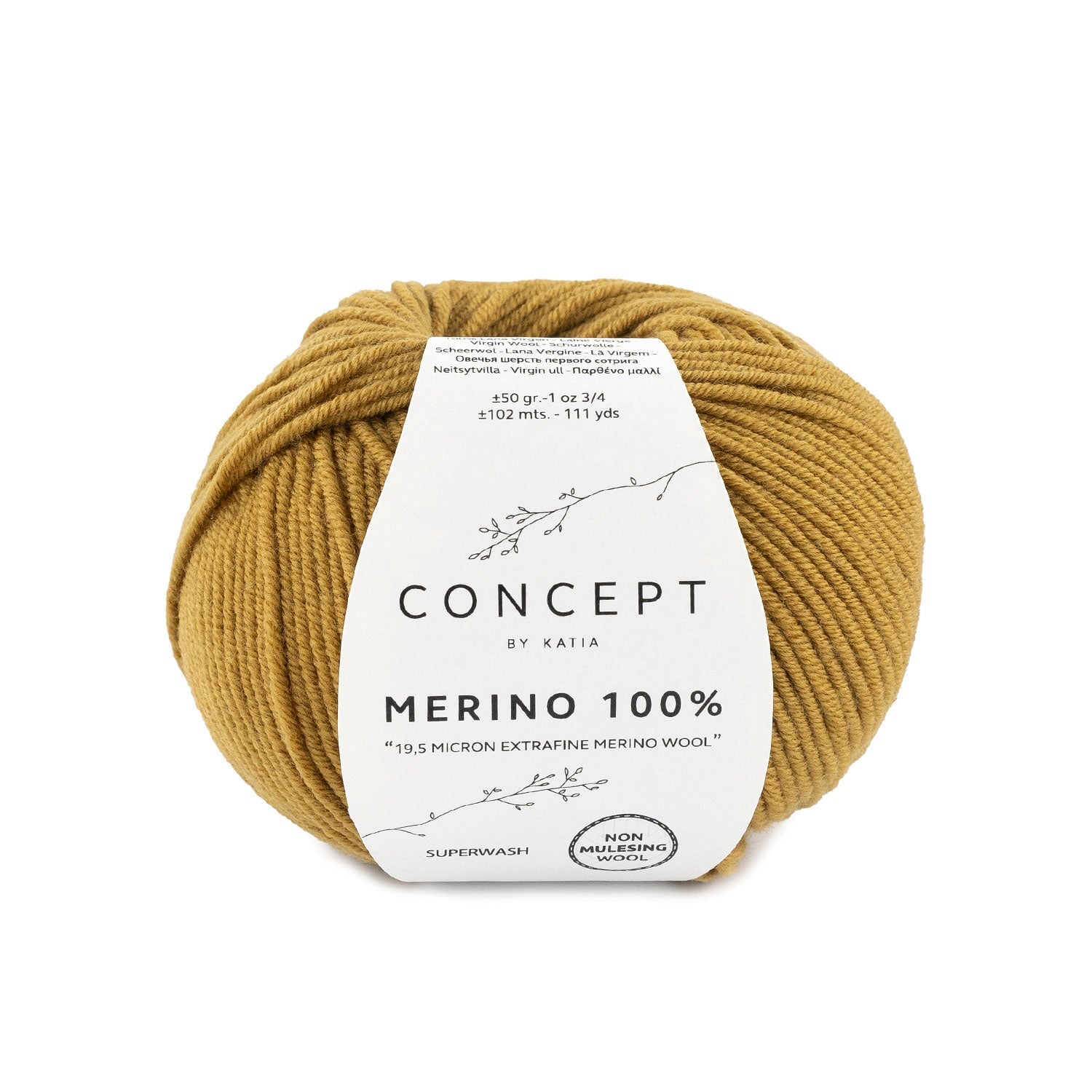 MERINO 100% Schurwolle Wolle Katia senfgelb 91 Malu - Stoffhaus
