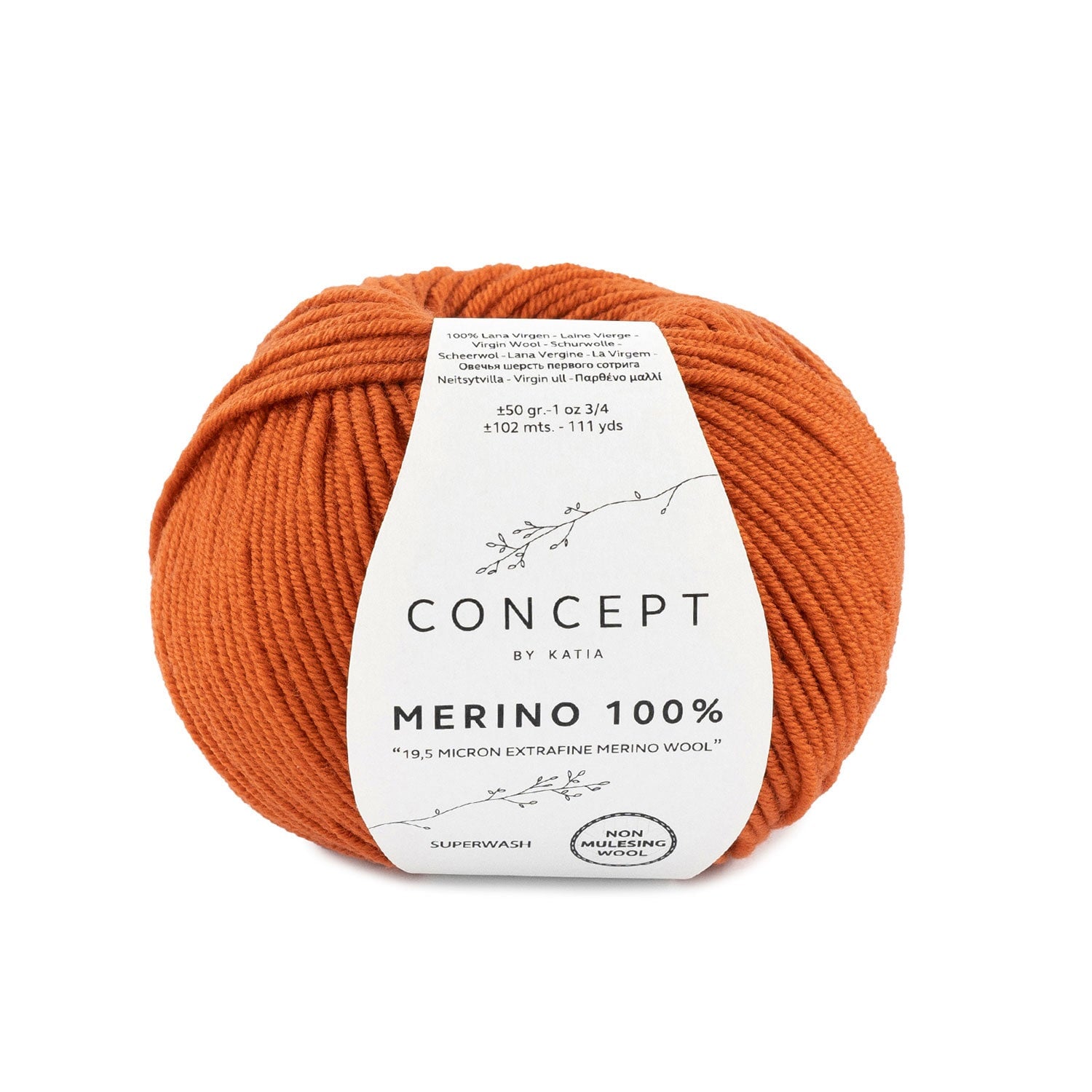 MERINO 100% Schurwolle Wolle Katia tieforange 20 Malu - Stoffhaus