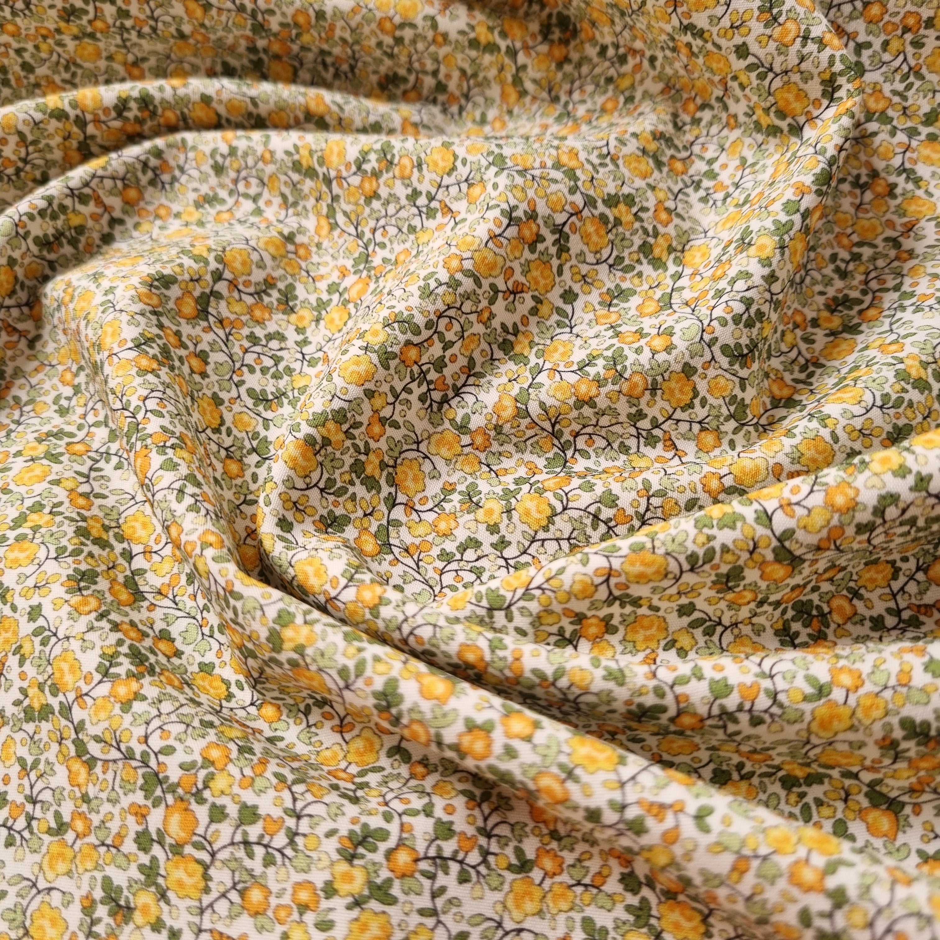 Mille Fleur gelbgrün/weiß Webstoff Marin & Carbonell Malu - Stoffhaus